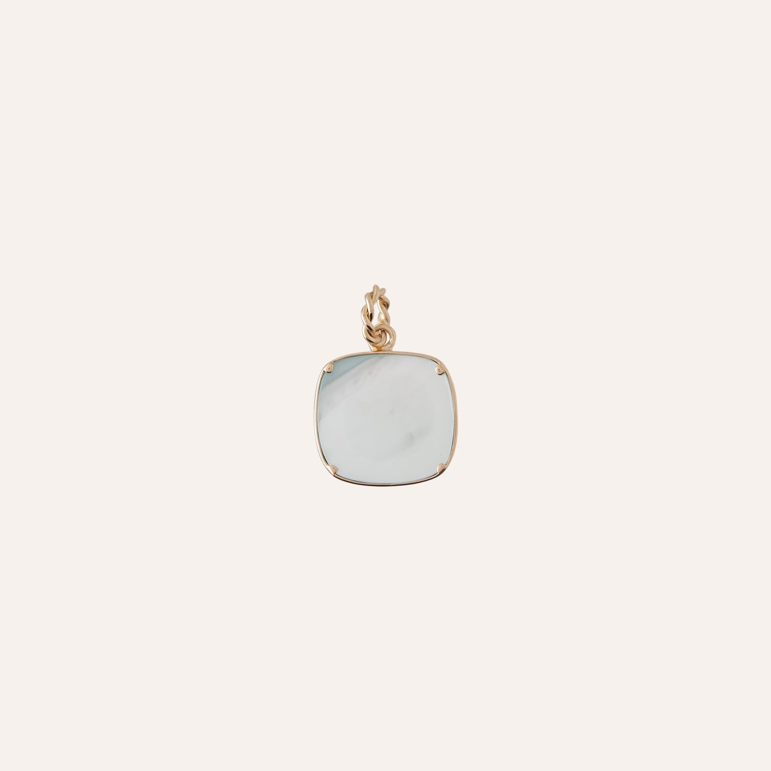 14K Winged Guardian Paraiba Chiara Glass Charm