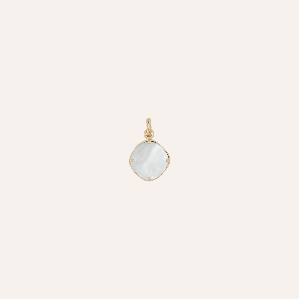 18K Chrysoprase Cabochon Charm
