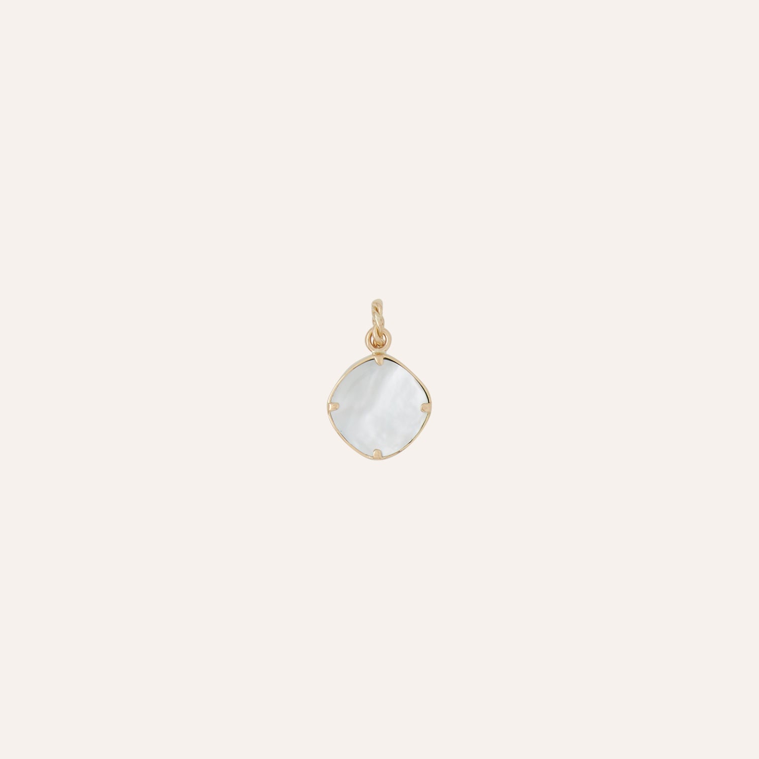 18K Chrysoprase Cabochon Charm