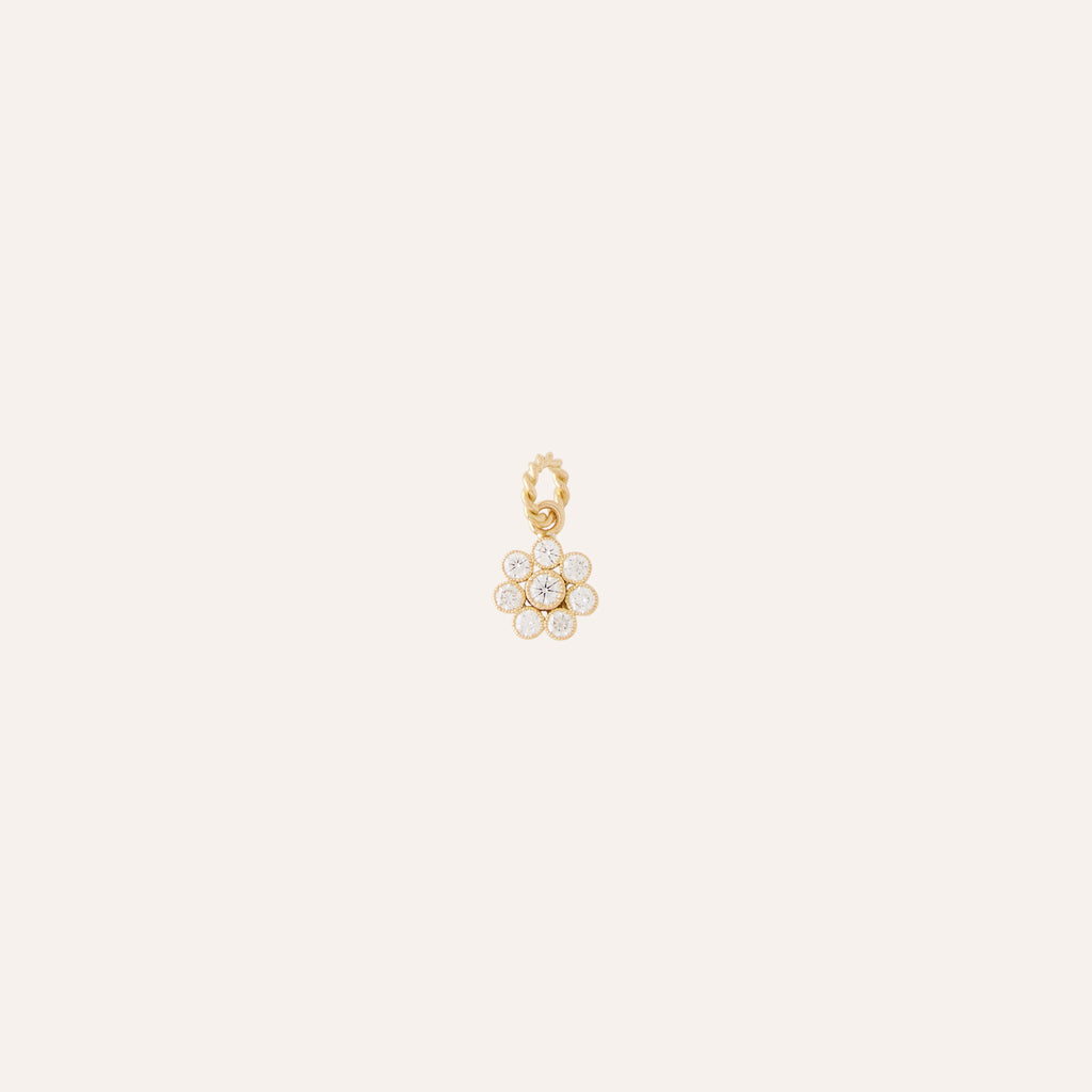 18K Diamond Blossom Charm