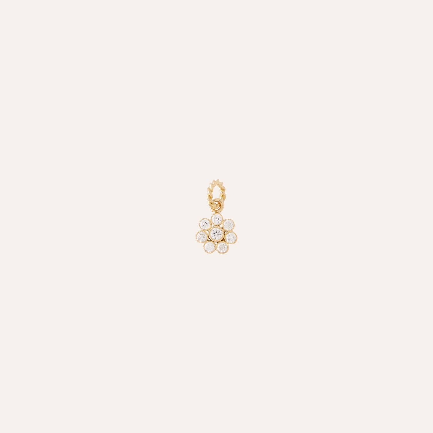 18K Diamond Blossom Charm
