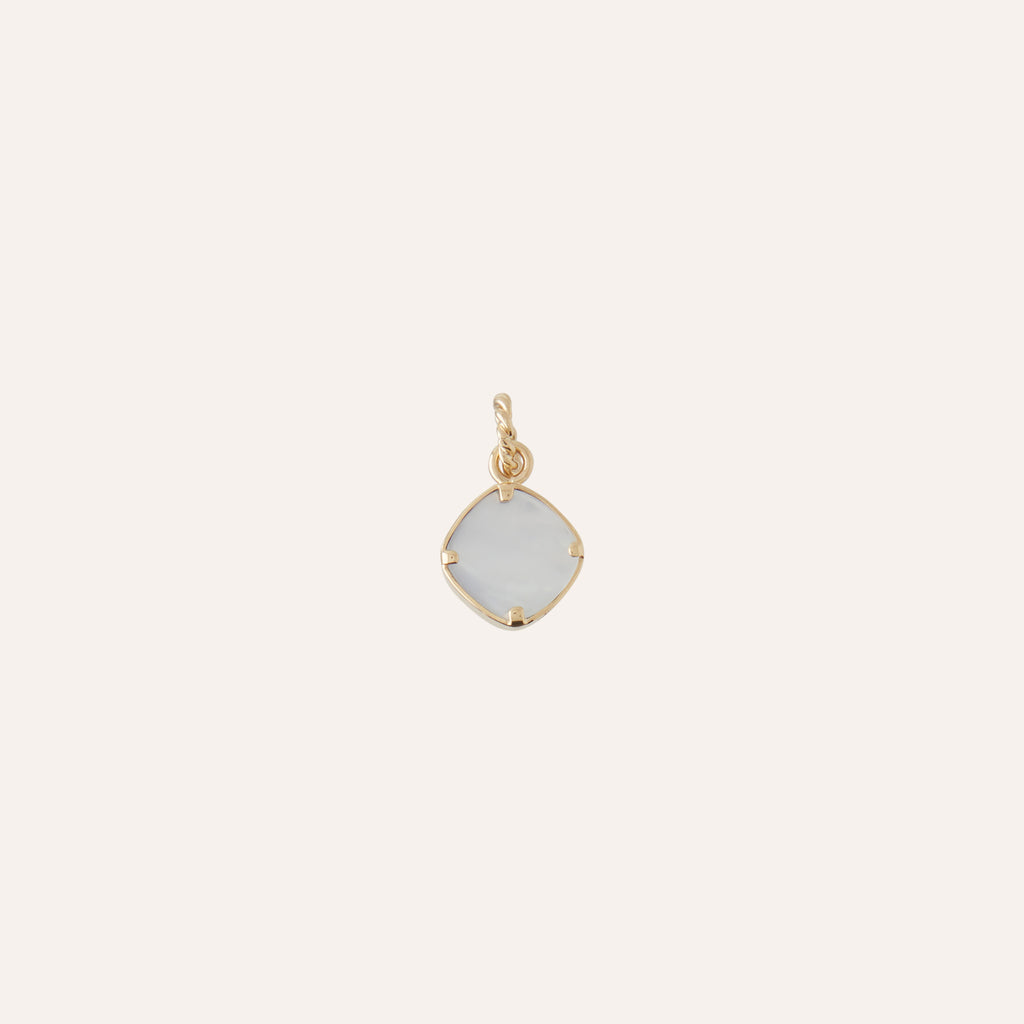 18K Blue Tanzanite Cabochon Charm