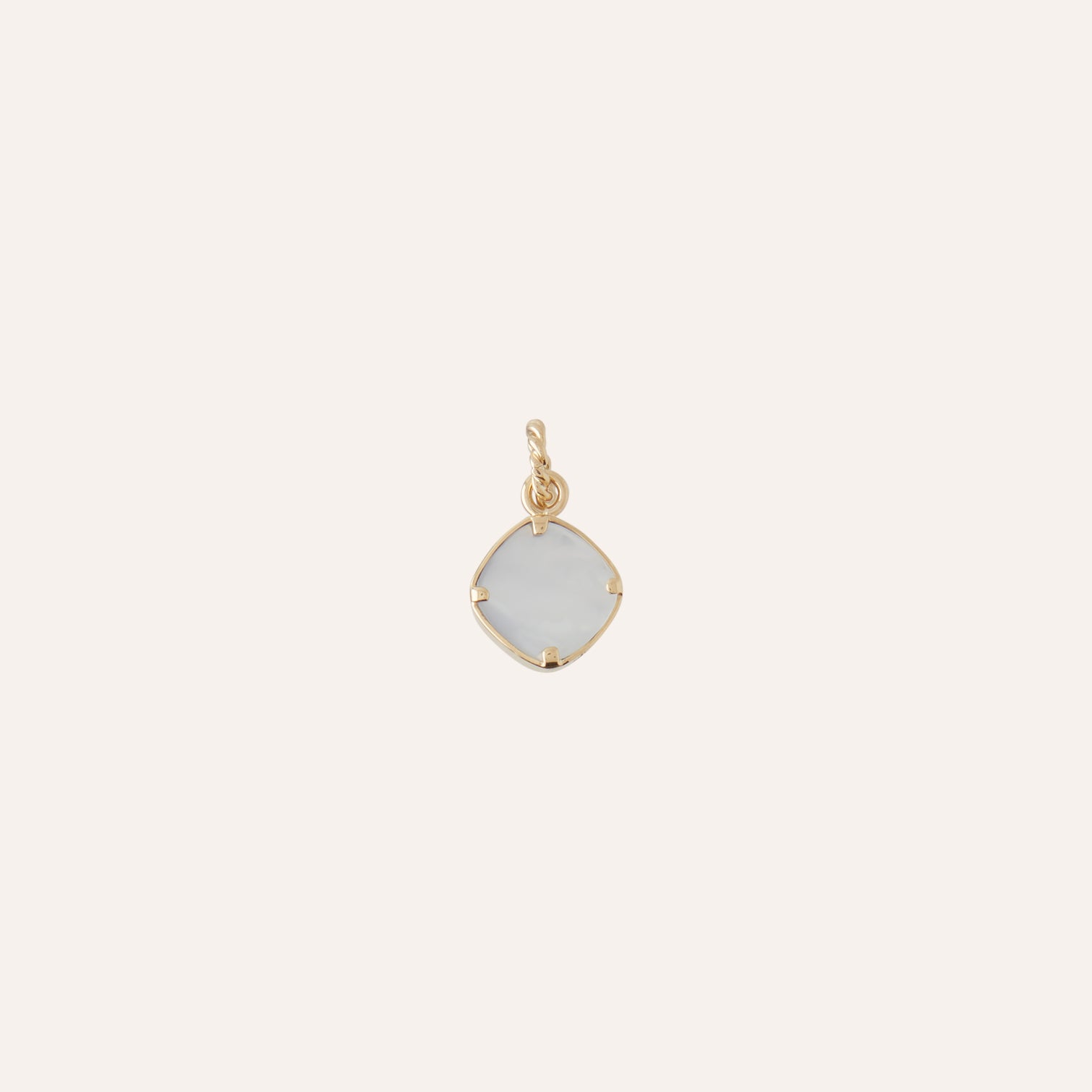 18K Blue Tanzanite Cabochon Charm