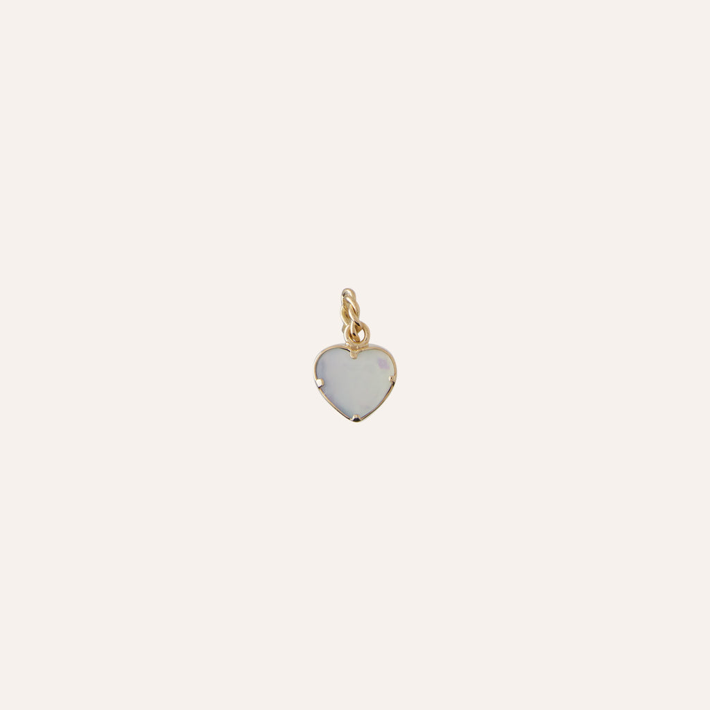 18K Tanzanite Heart Cabochon Charm