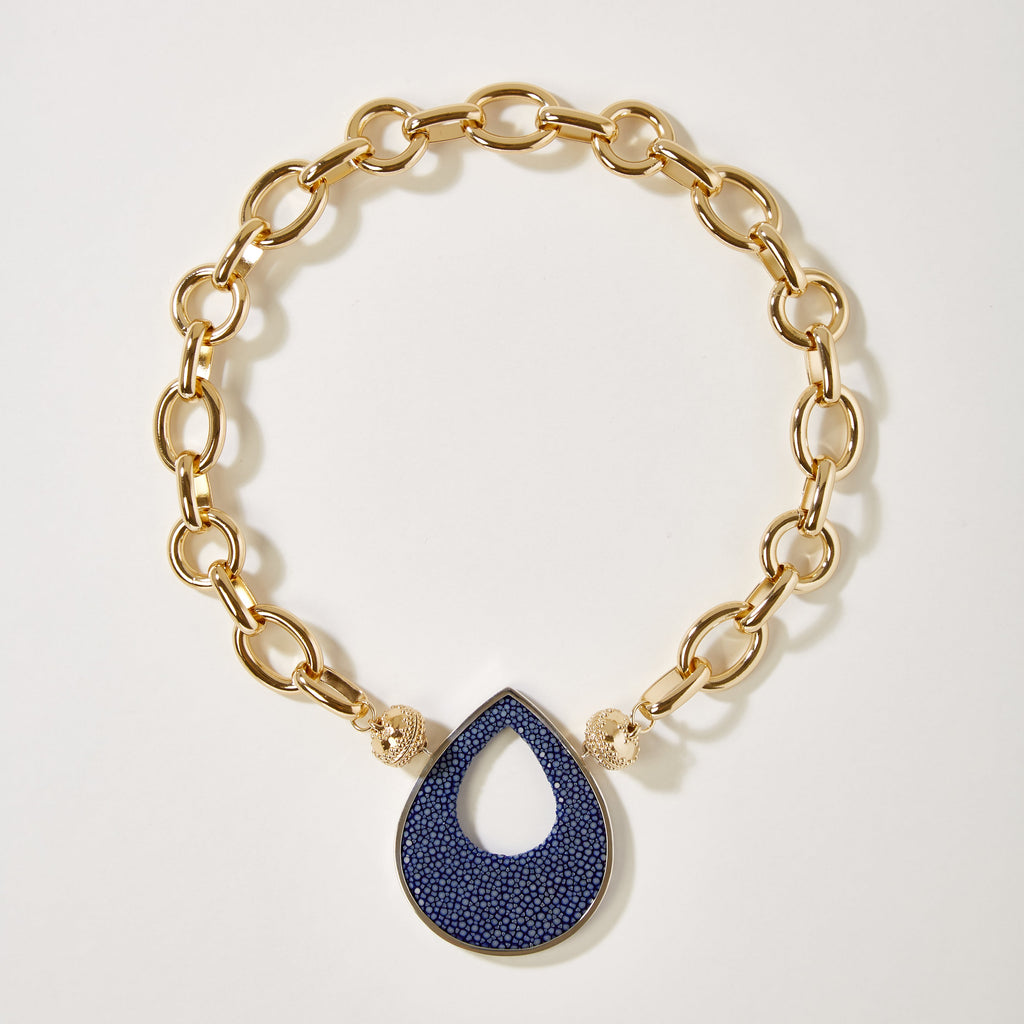 Large Royal Blue Stingray Teardrop Centerpiece