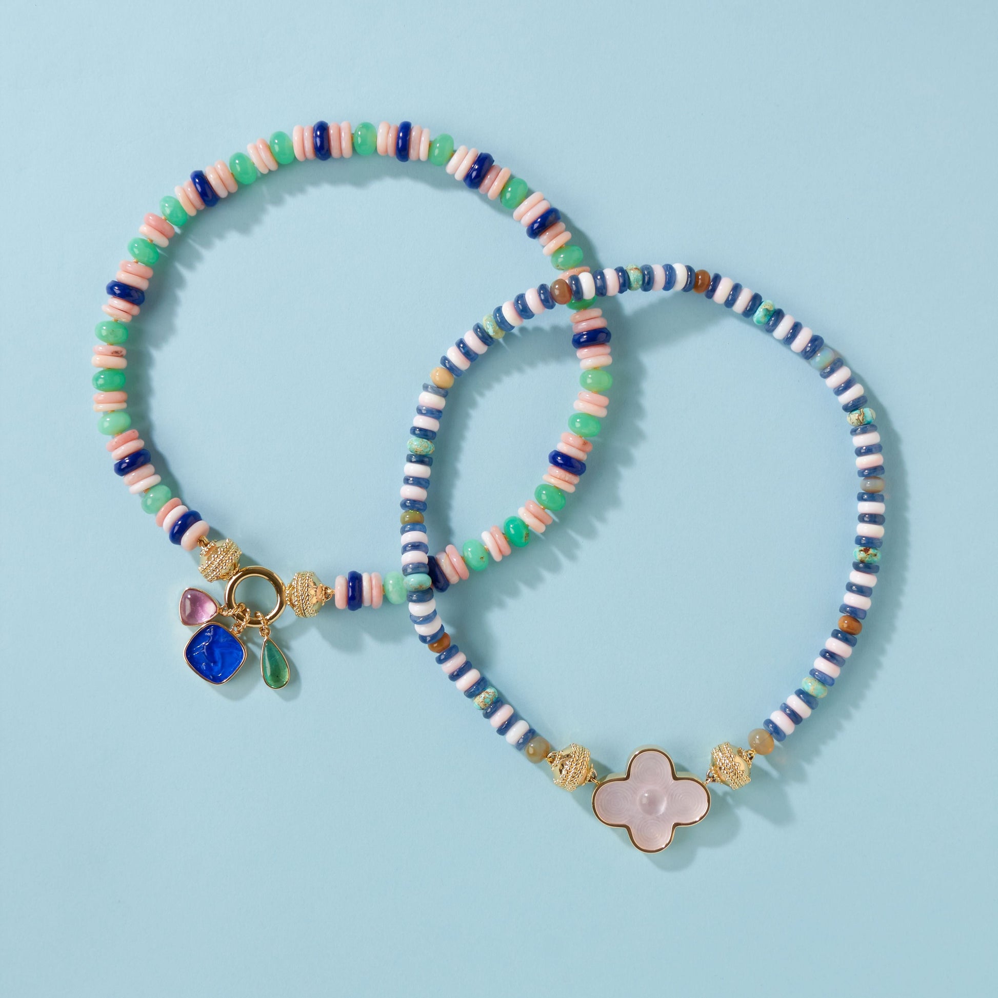 Night Sky Mixed Stone Rondelle Necklace
