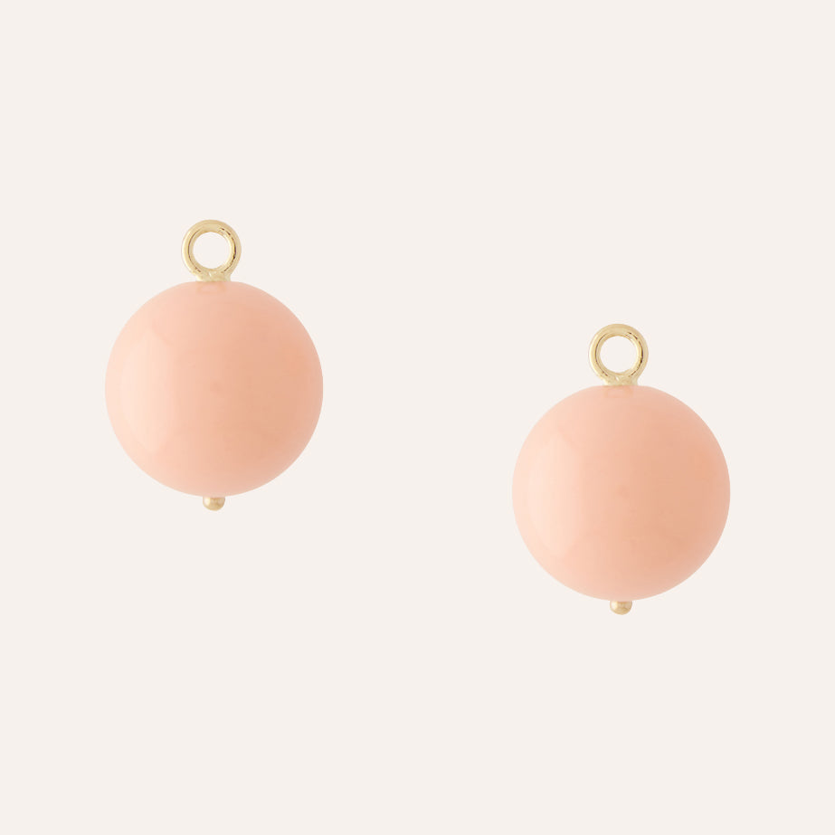 Victoire Reconstituted Pink Coral 18mm Earring Drops