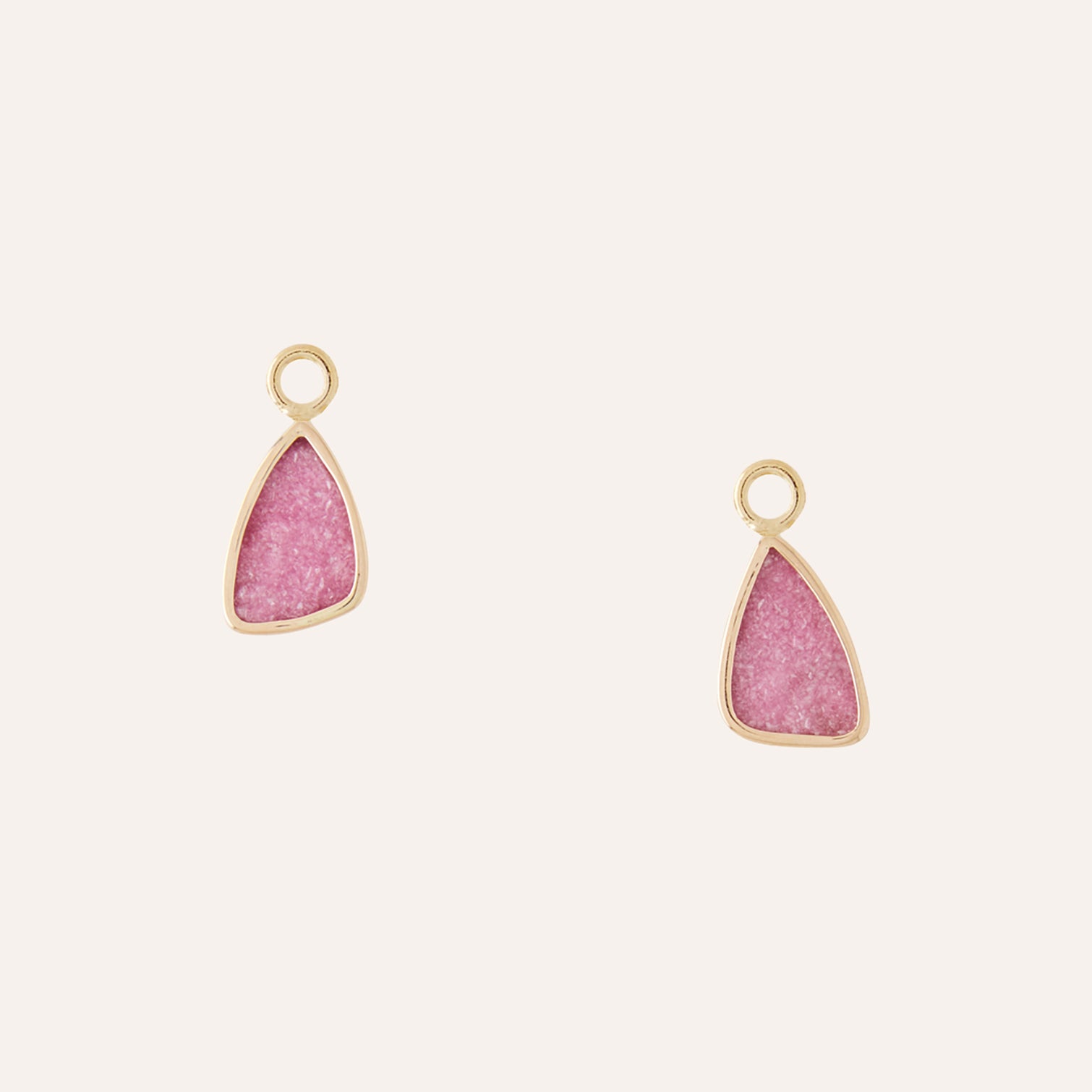 Pink Cobaltoan Calcite Druzy Earring Drops