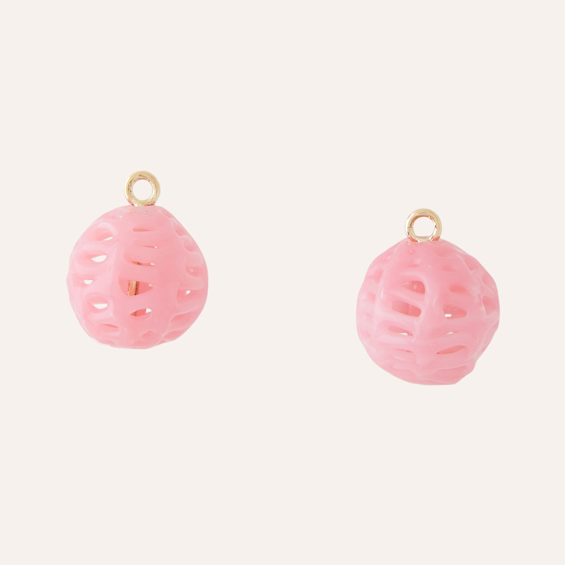 Vintage Pink Glass Earring Drops