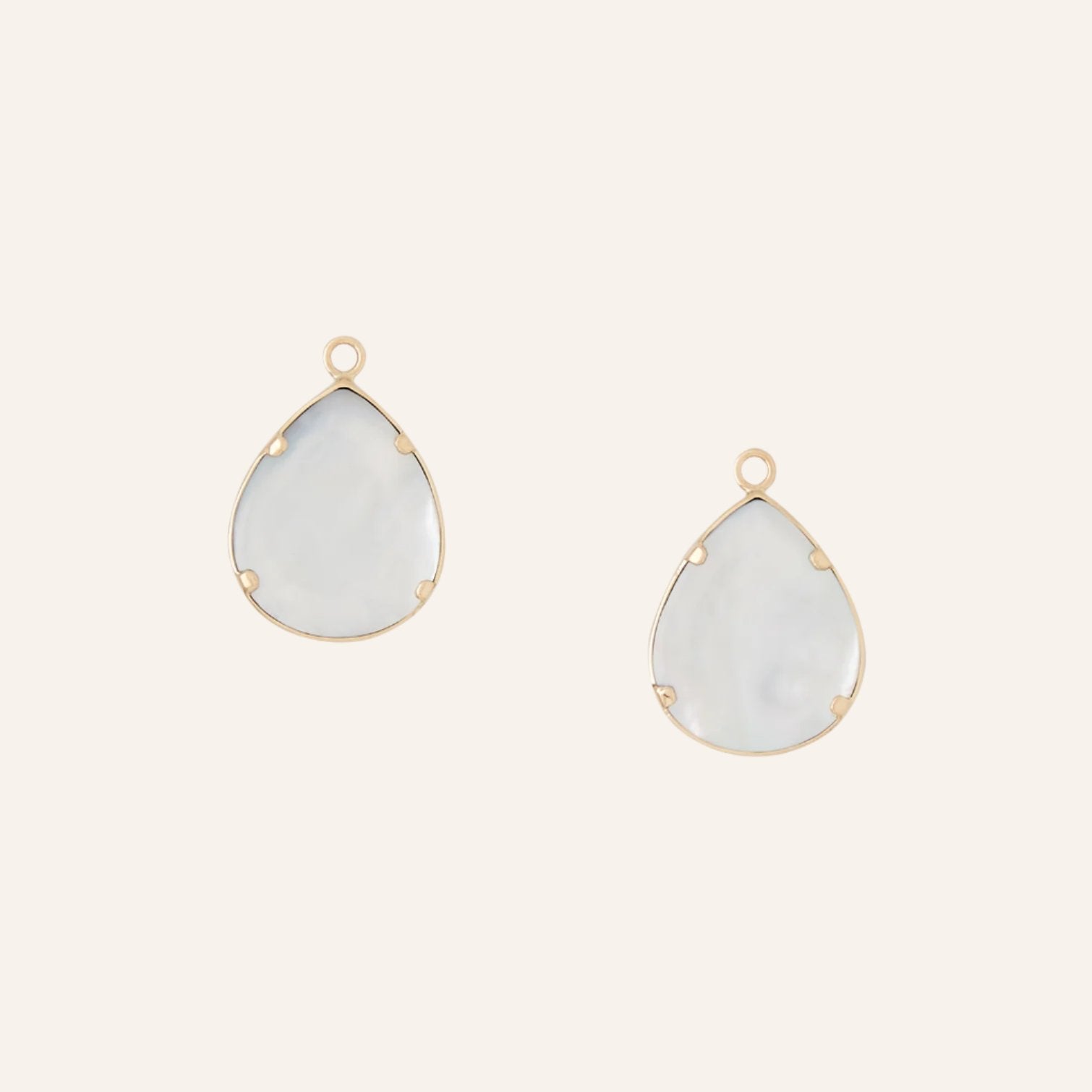 Opalized Petrified Wood Teardrop Cabochon Earring Drops