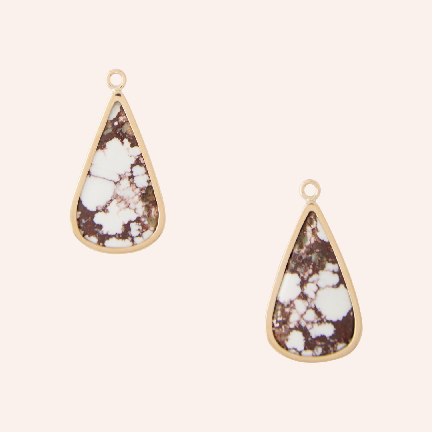 14K Gem Silica Teardrop Earring Drops