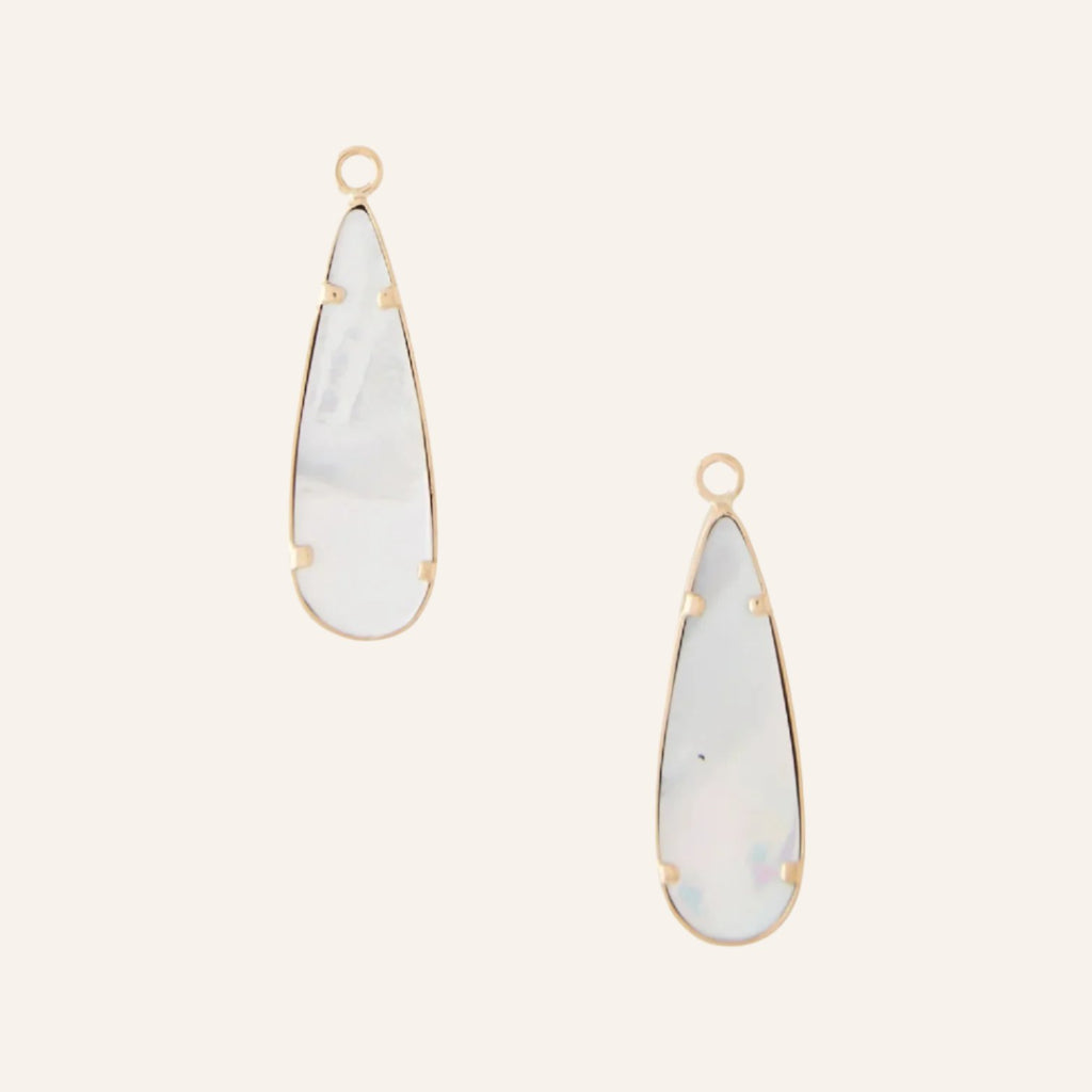 Copper Plum Agate Elongated Teardrop Earring Drops