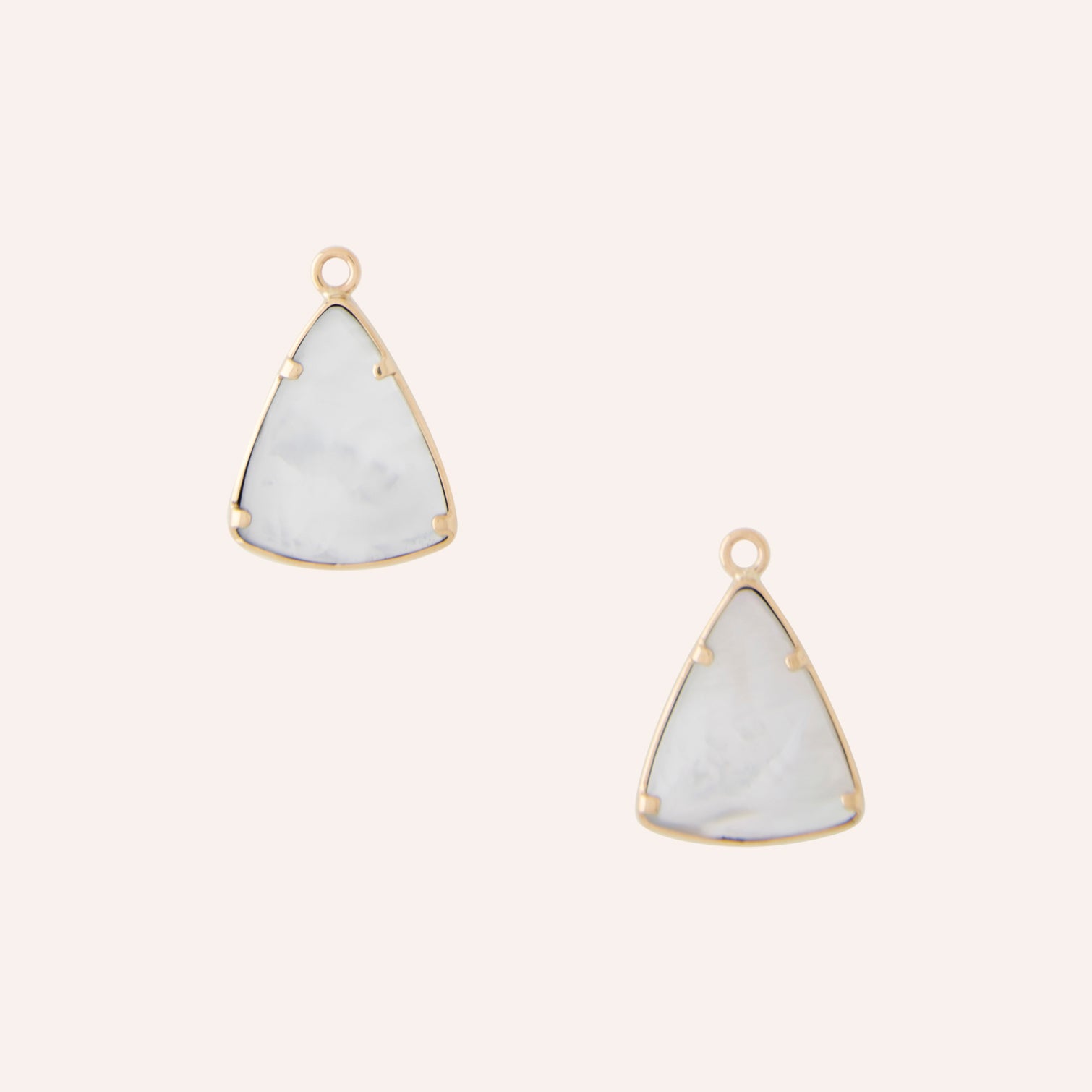 Azurite Triangle Earring Drops