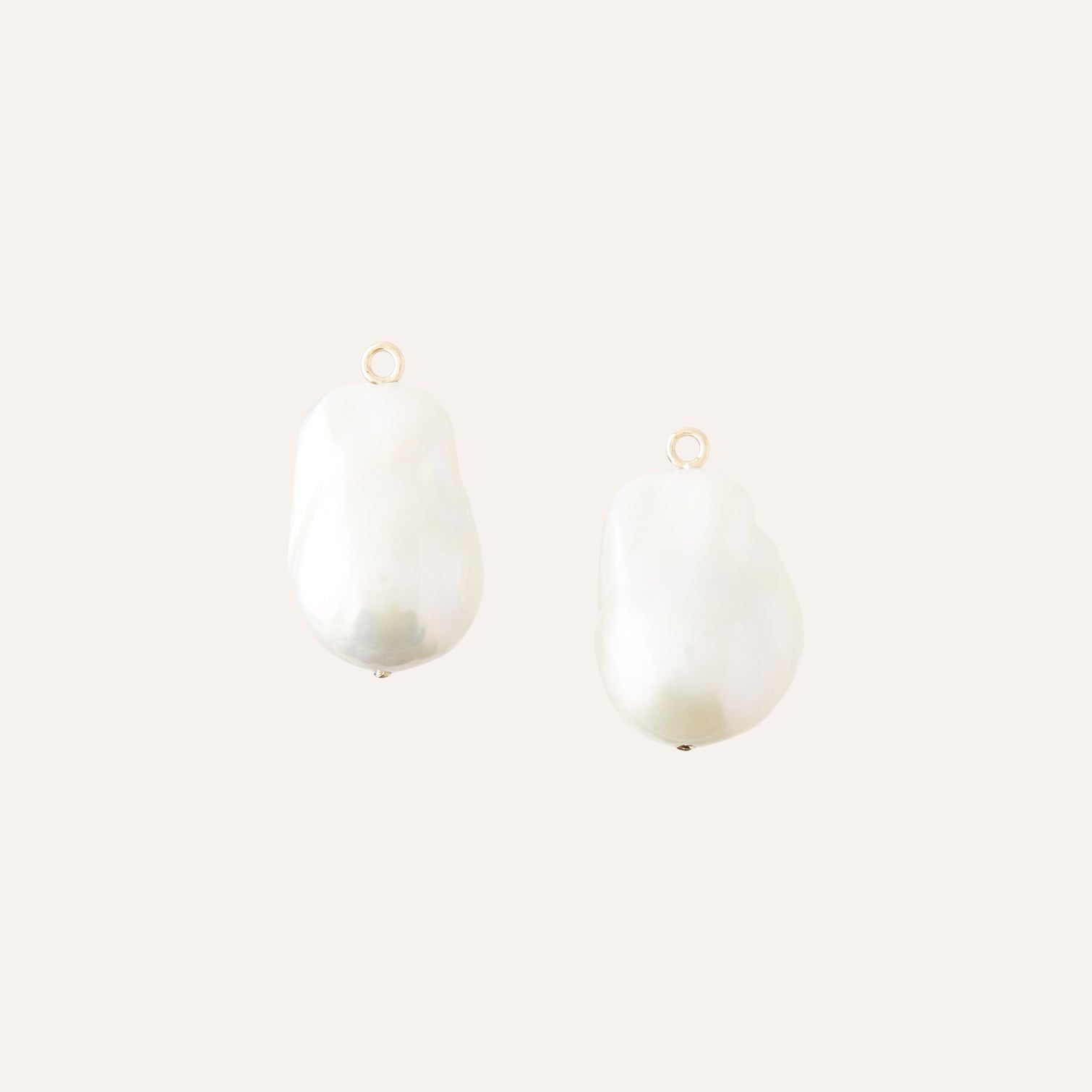 White Freshwater Biwa Baroque Pearl Drops