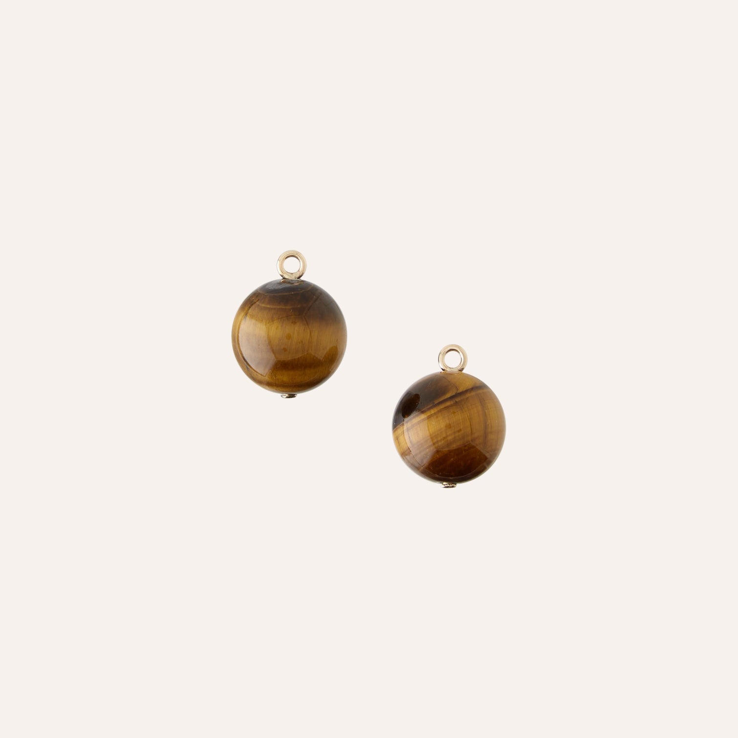 14K Victoire 14mm Tiger's Eye Drops