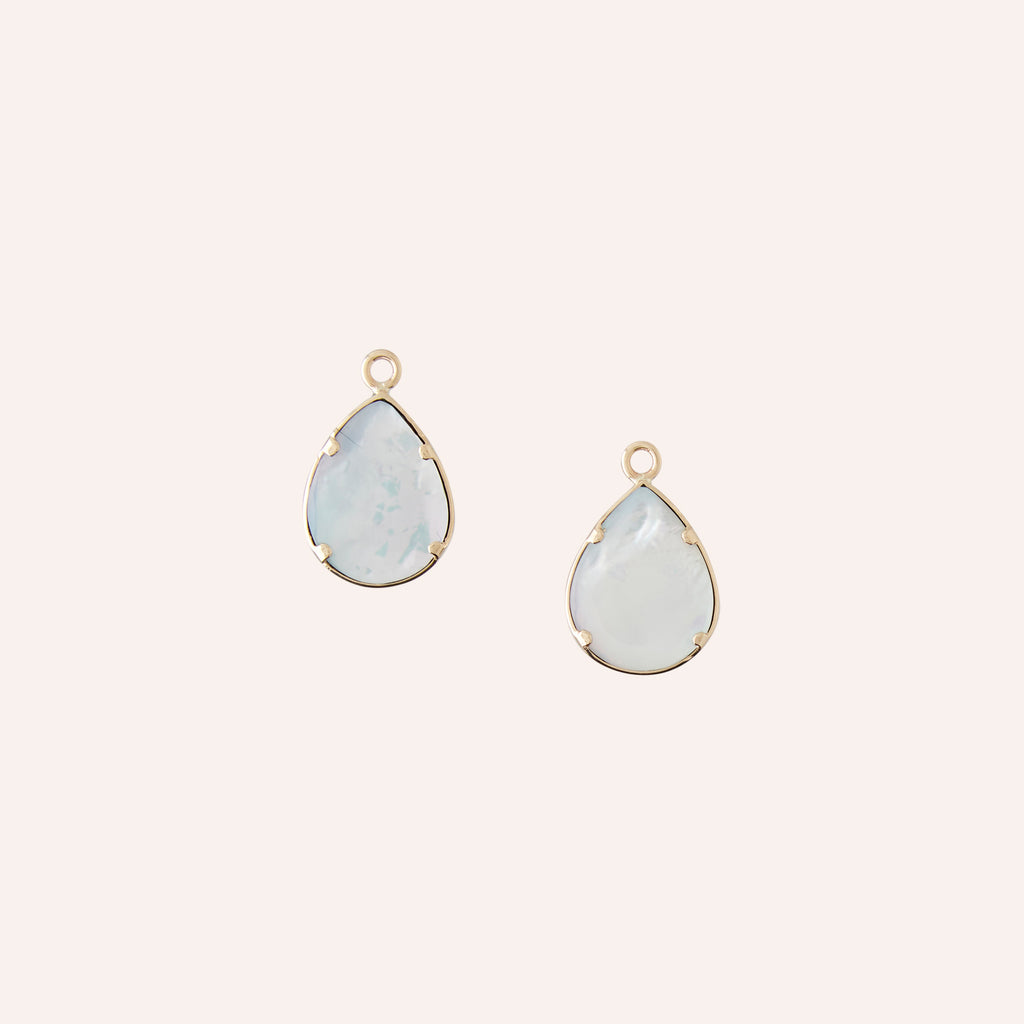 14K Bluebird Azurite Teardrop Drops