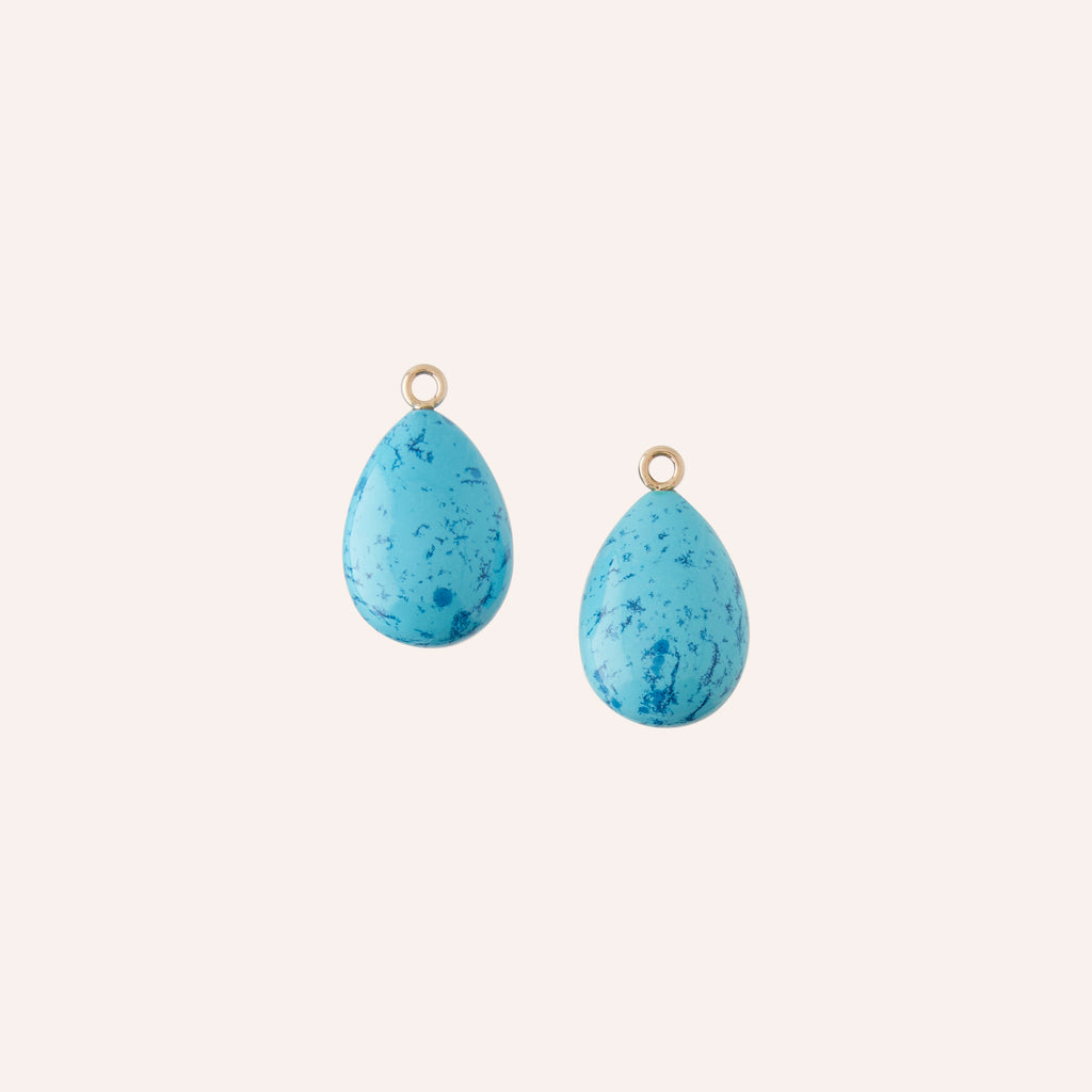 Small Blue Chrysocolla Teardrop Drops