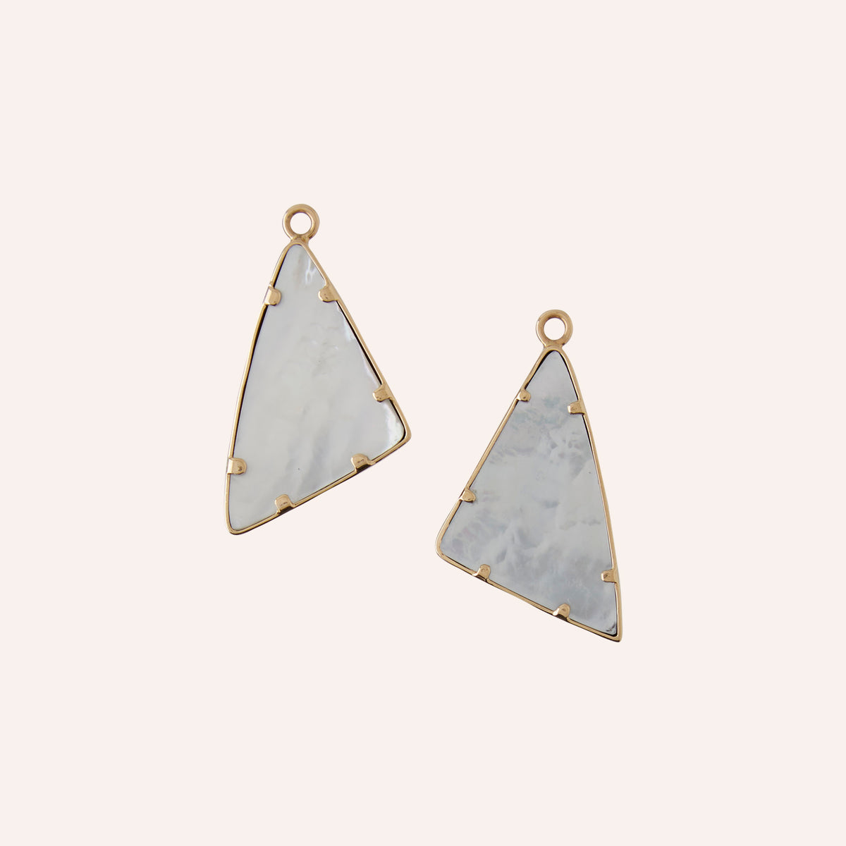 Fossil Opal Wood Indonesian Geometric Cabachon Drops