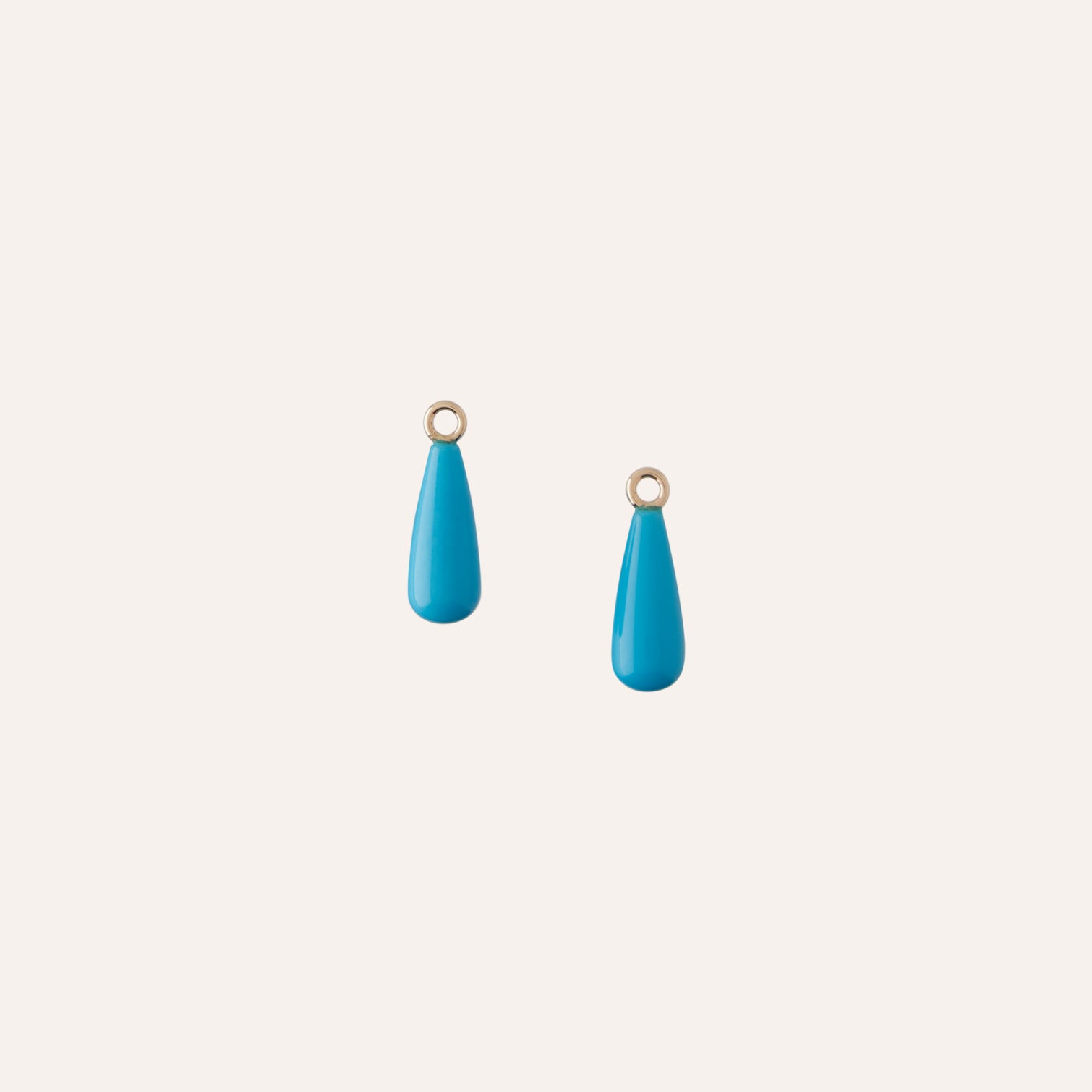14K Kingman Turquoise Teardrop Drops