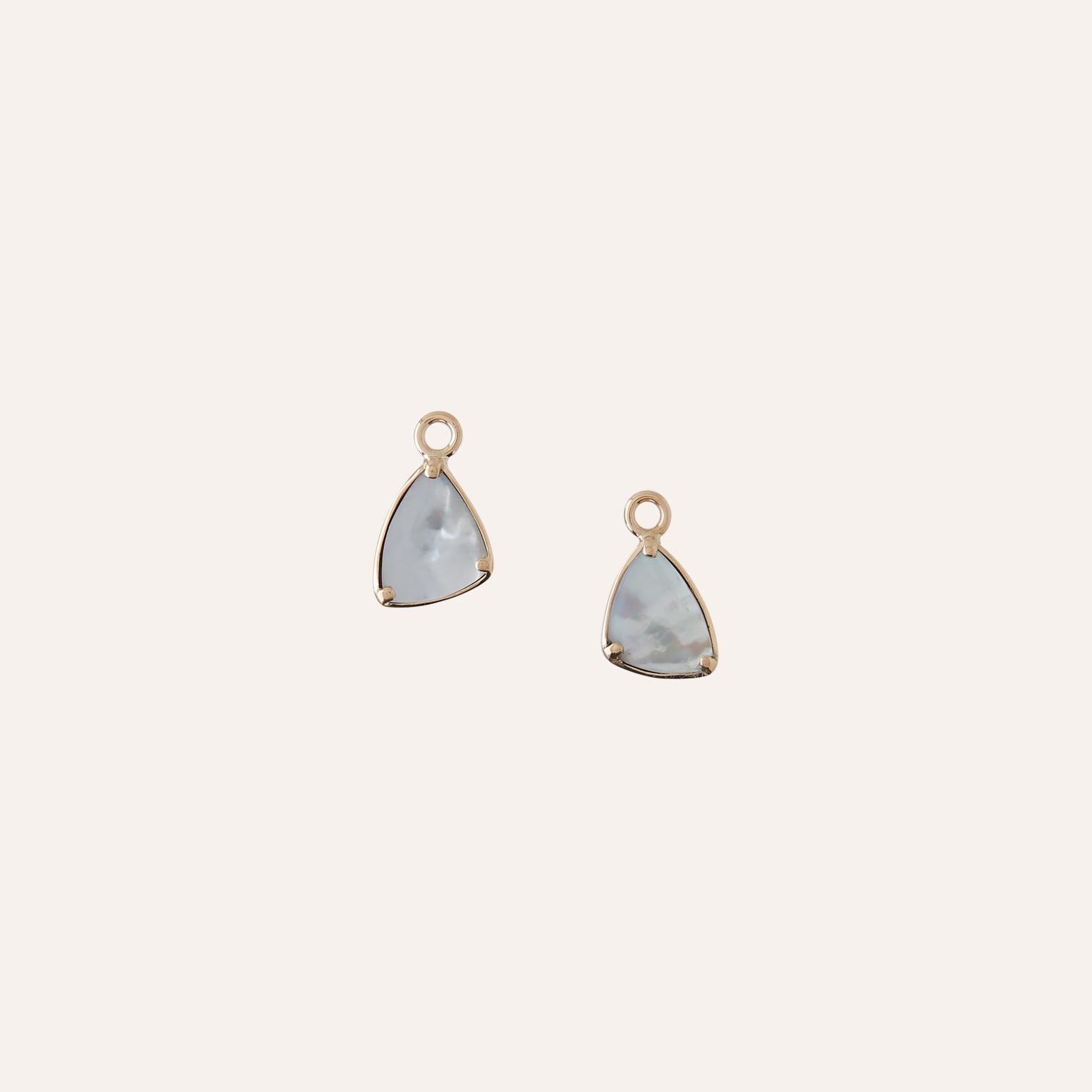 14K Pink Cobaltian Druzy Triangular Drops