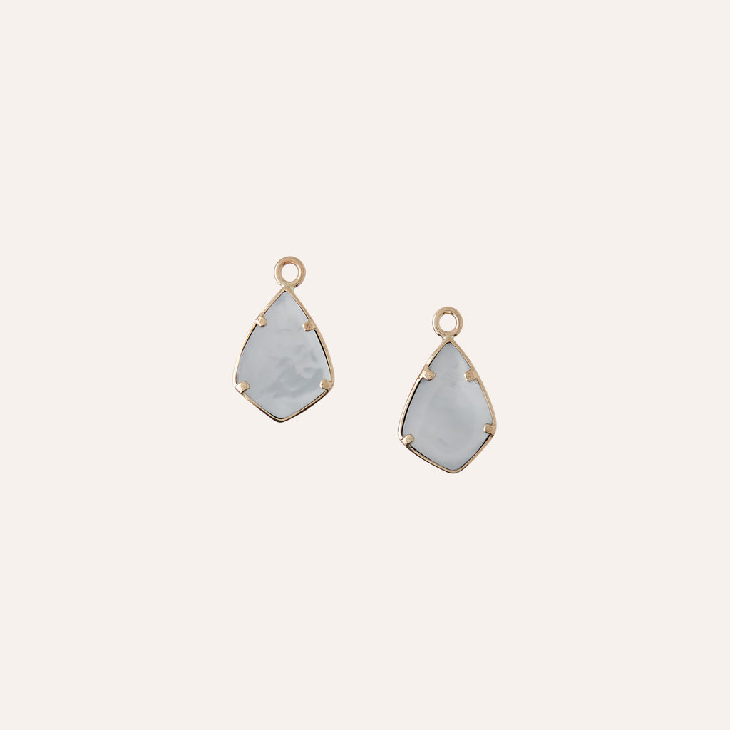 14K Blue Azurite Druzy Teardrop Drops