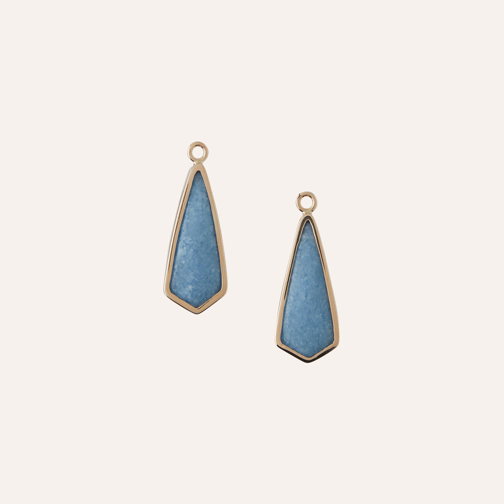 14K Blue Violane Long Prism Drops