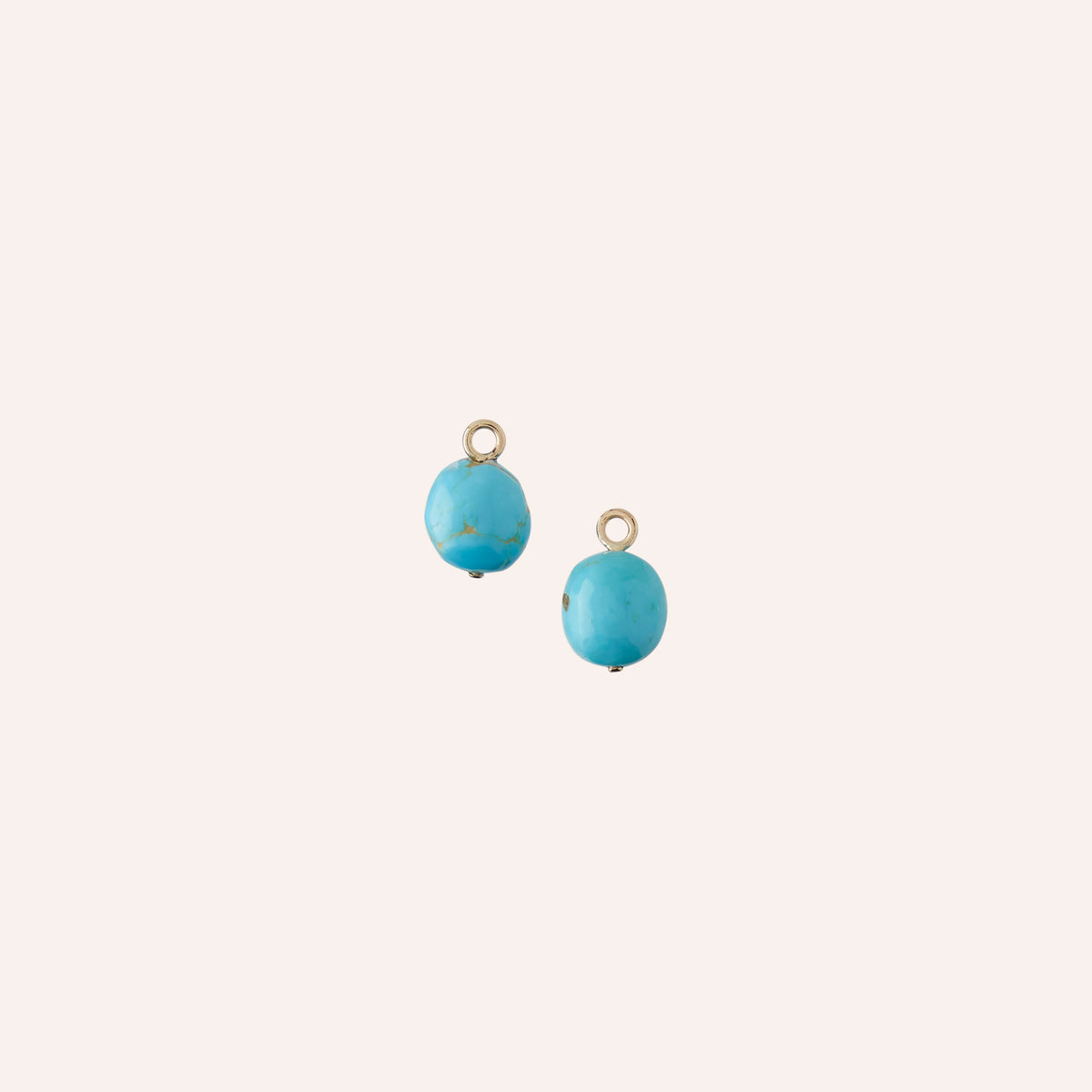 14K Sleeping Beauty Turquoise Tumbled Drops