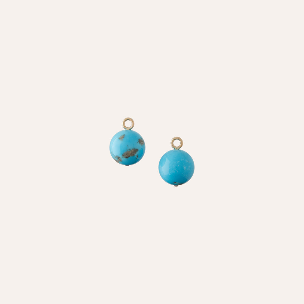 14K Victoire 11mm Blue Sleeping Beauty Turquoise Drops