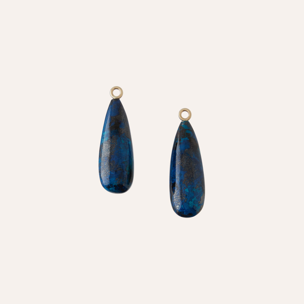 14K Blue Shattuckite Teardrop Drops