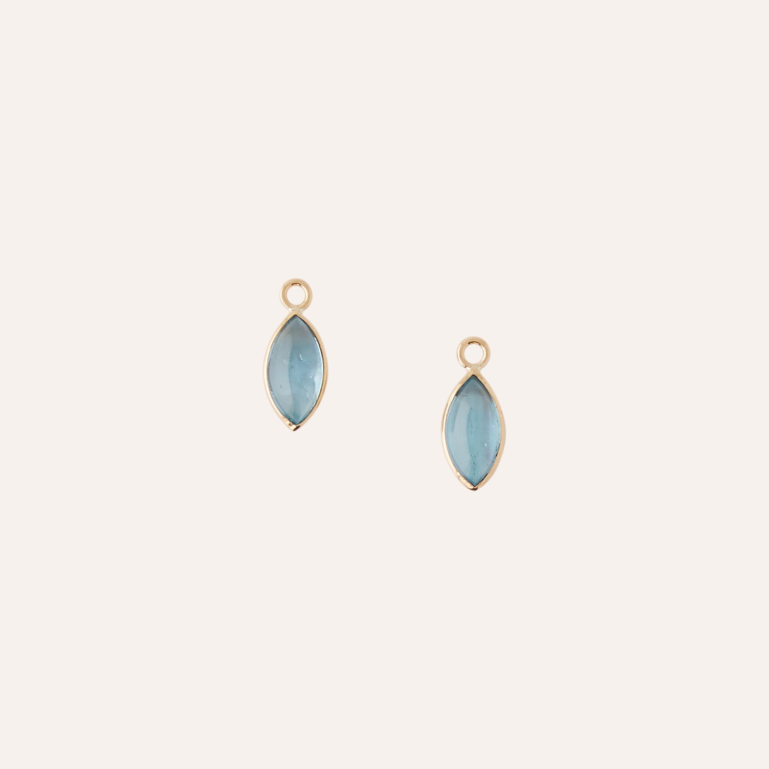 18K Candy Blue Aquamarine with Diamond Earring Drops