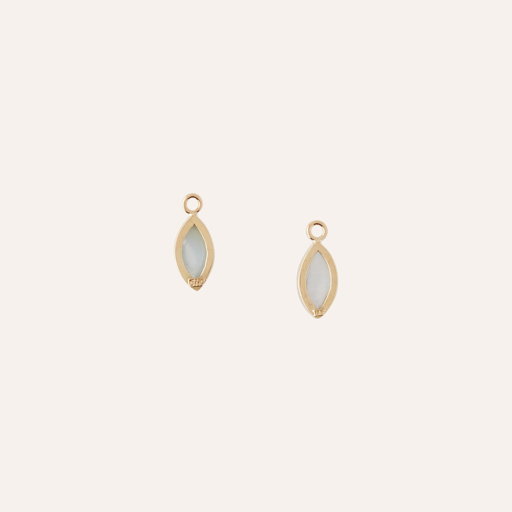 18K Candy Blue Aquamarine with Diamond Earring Drops
