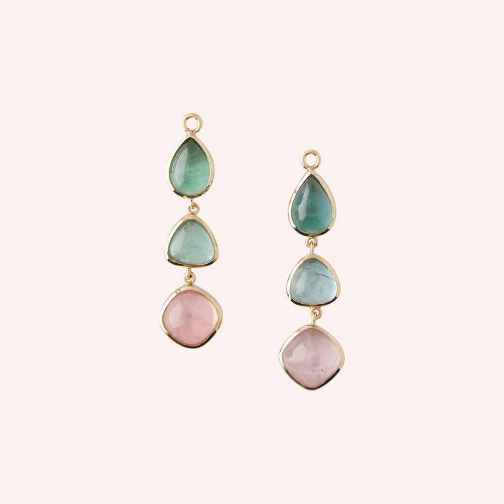 18K Multicolor Tourmaline Trinity Drops