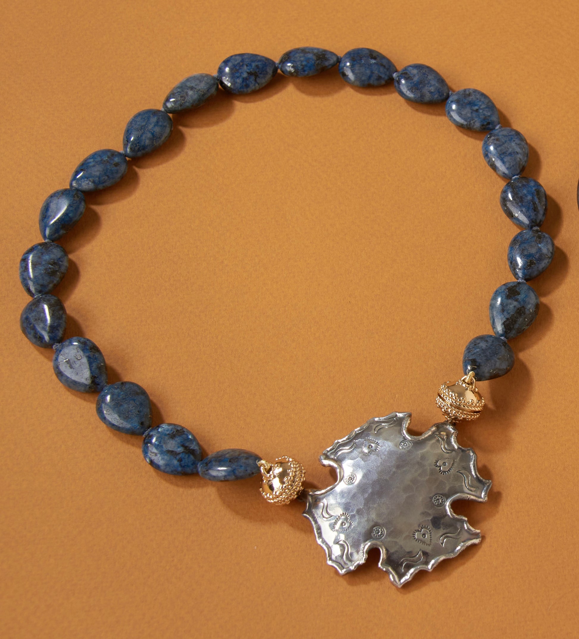 Larvikite Teardrop Necklace