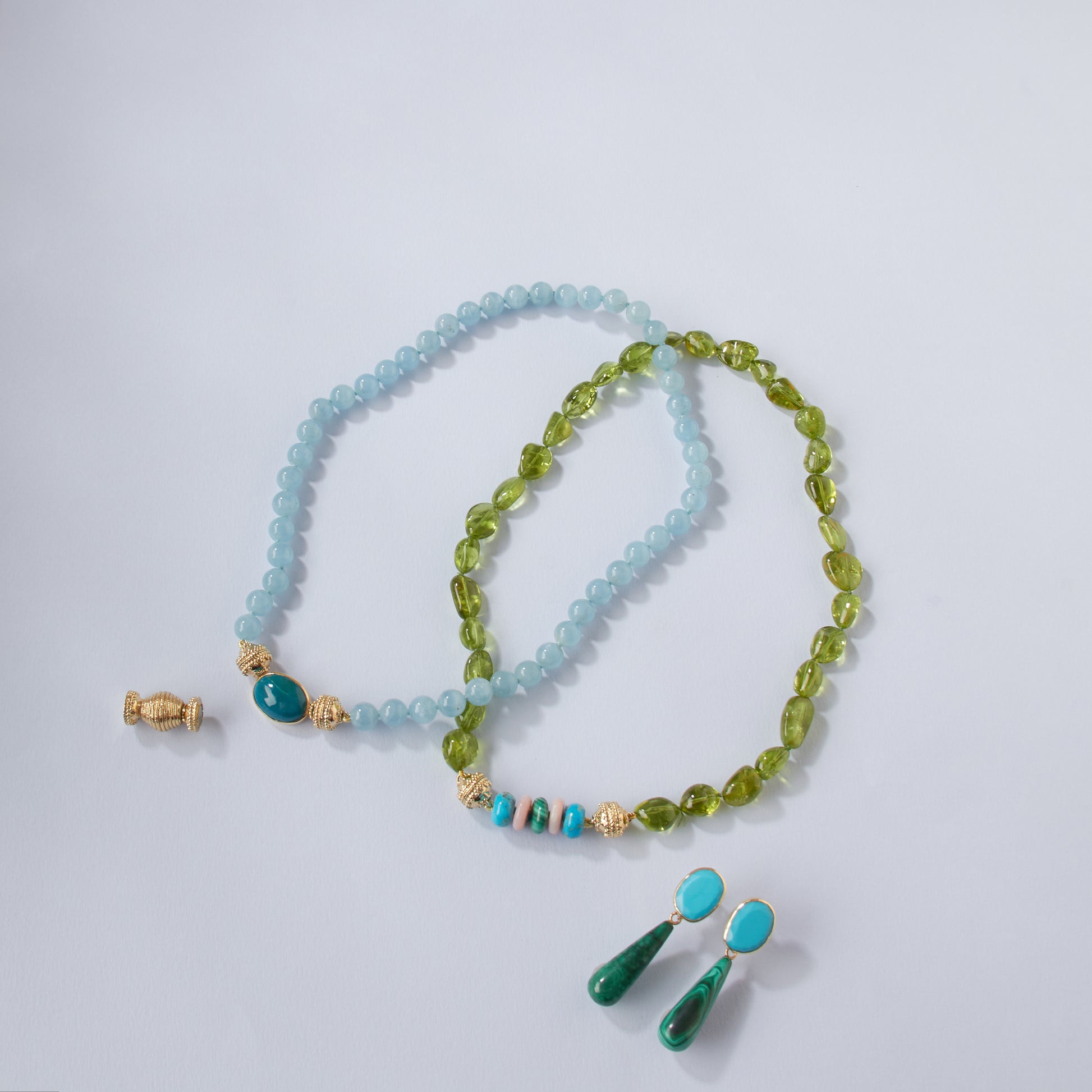 Helen Peridot Tumbled Mini Necklace