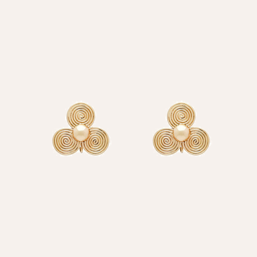 18K Small Petal Earrings