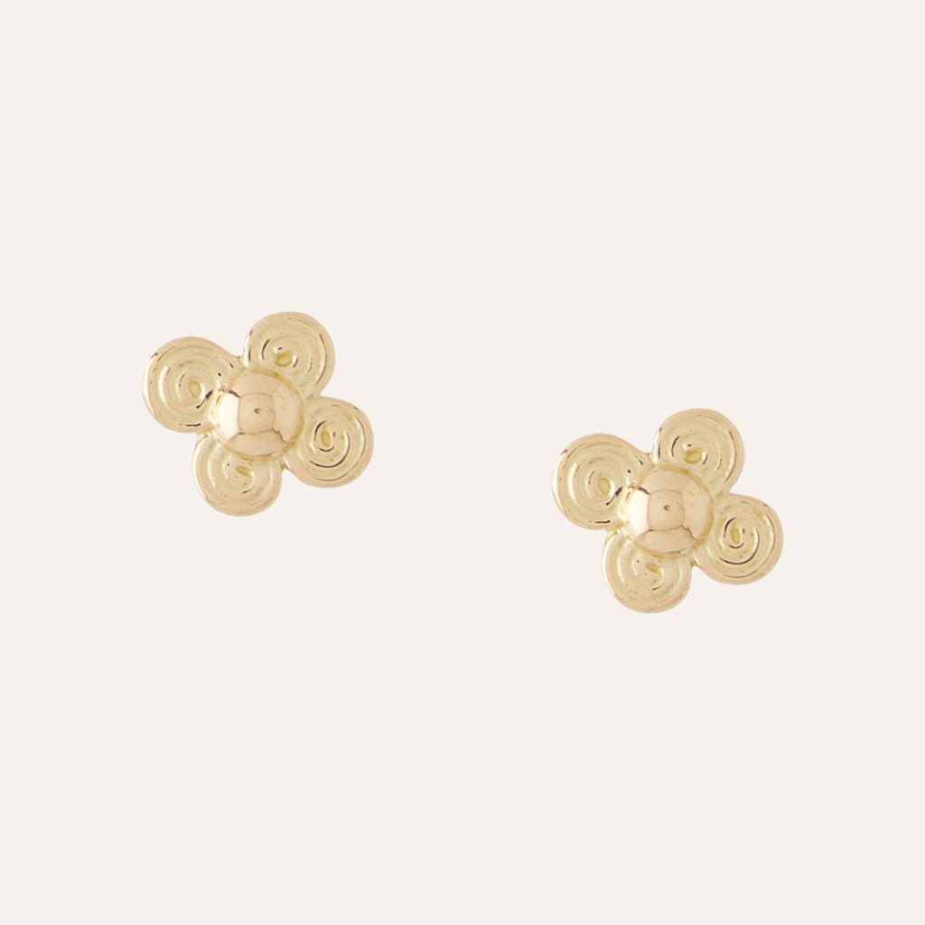 18K Micro Petal Earrings