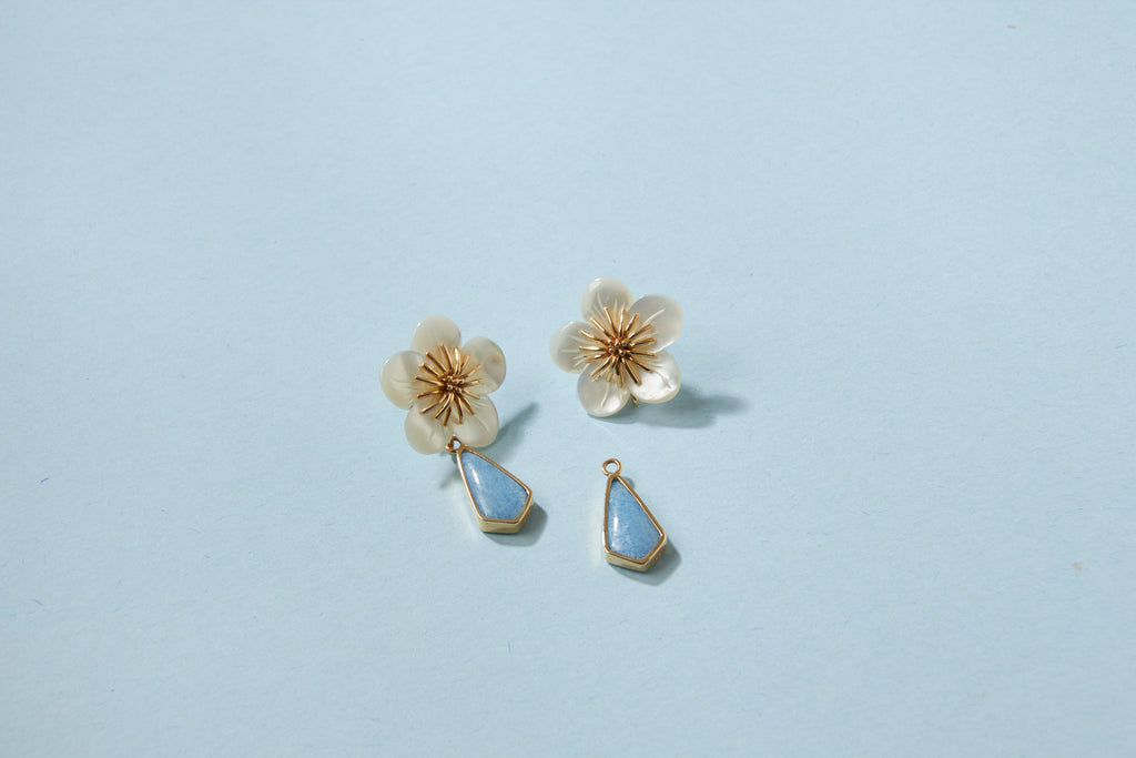 14K Cherry Blossom Earrings