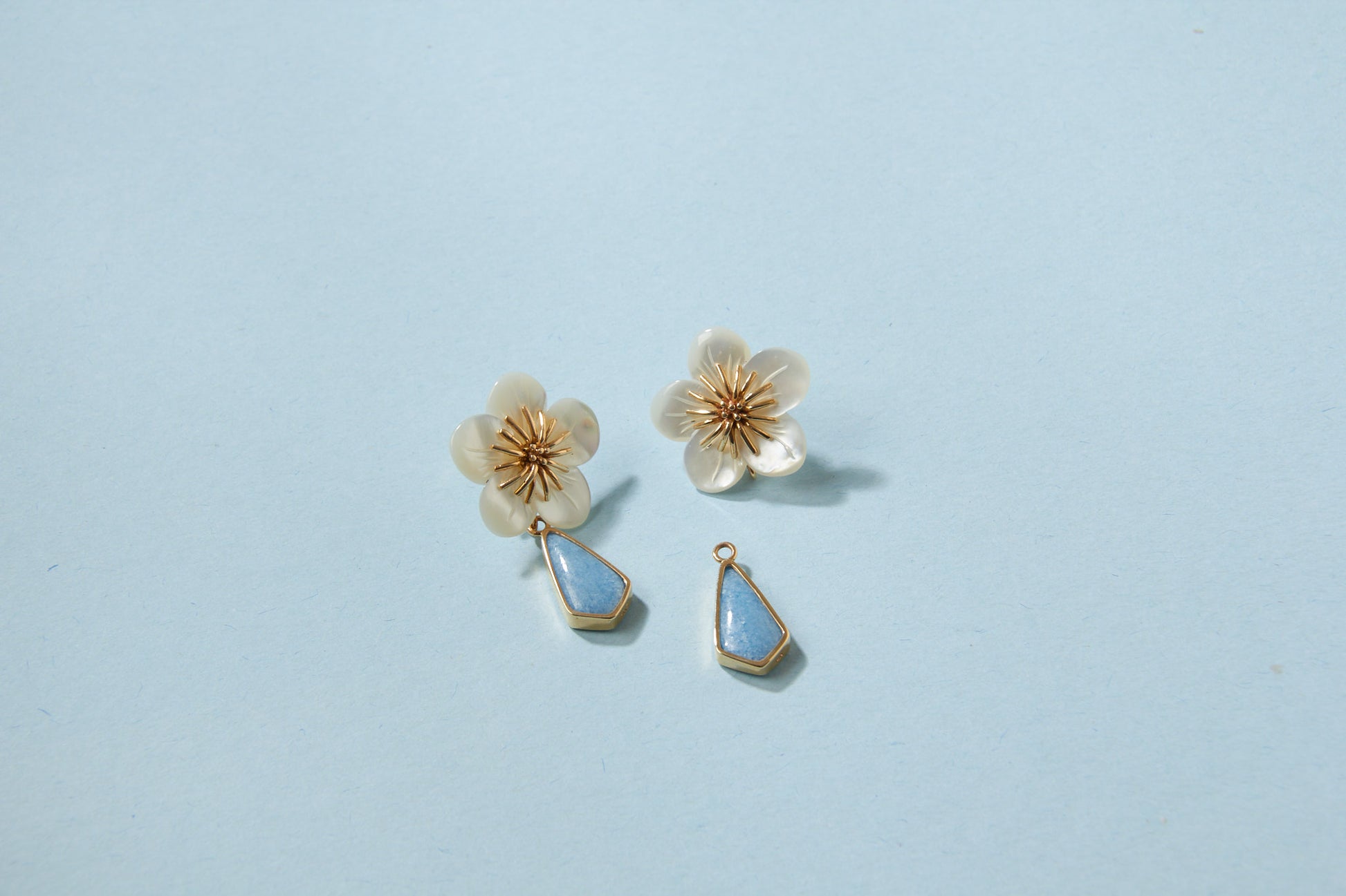 14K Cherry Blossom Earrings