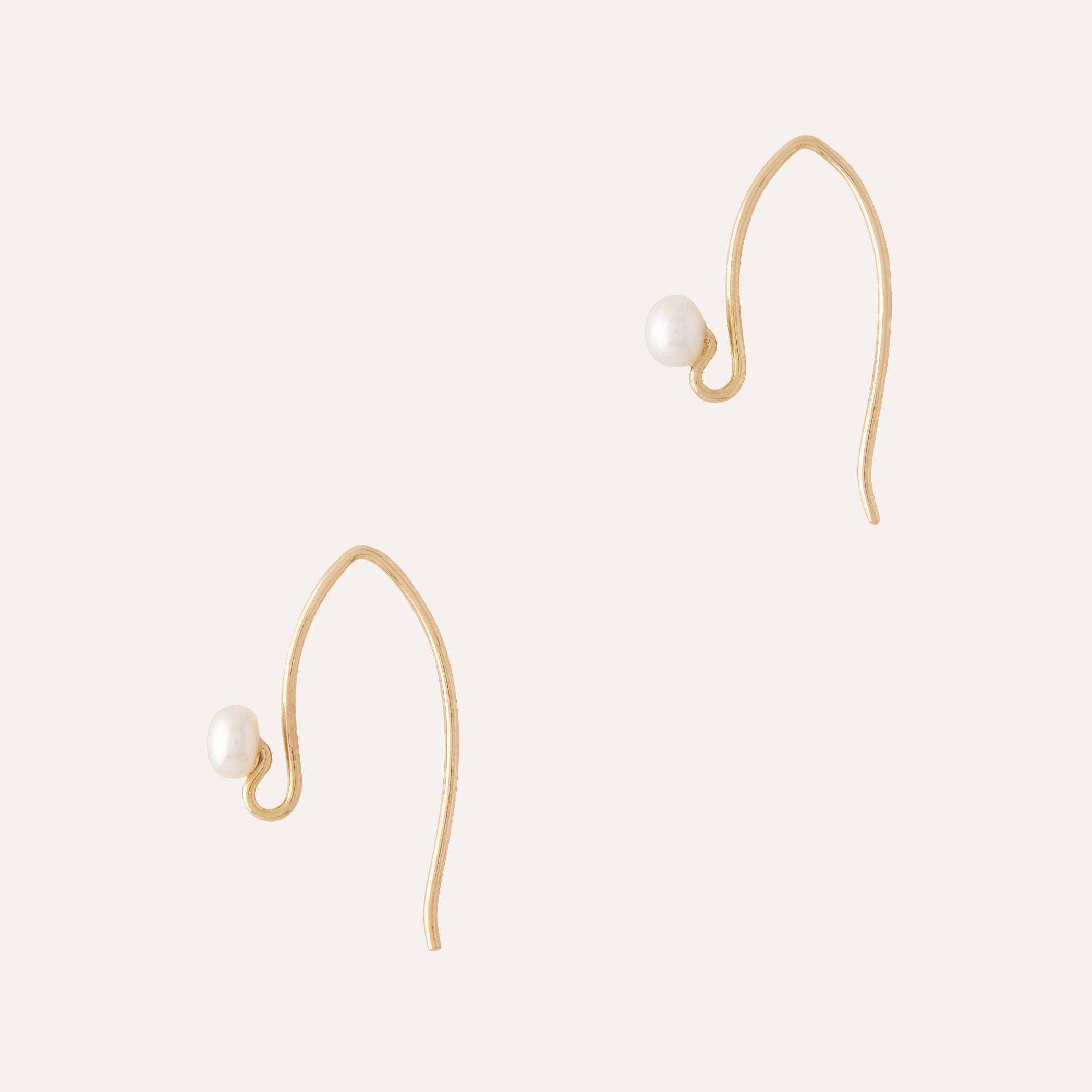 14K Gold & Pearl Thread Earrings