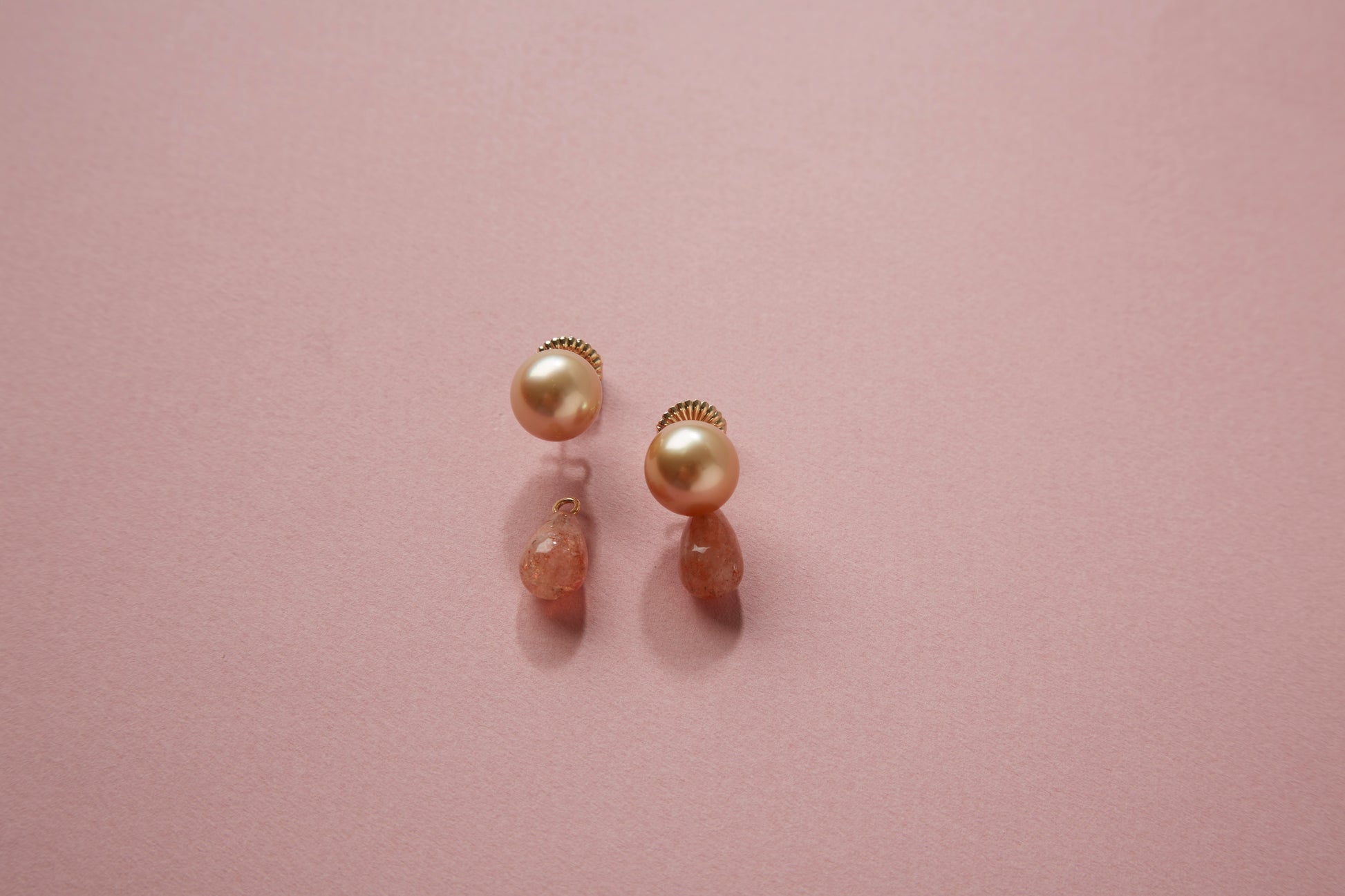 14K Sunstone Earring Drops