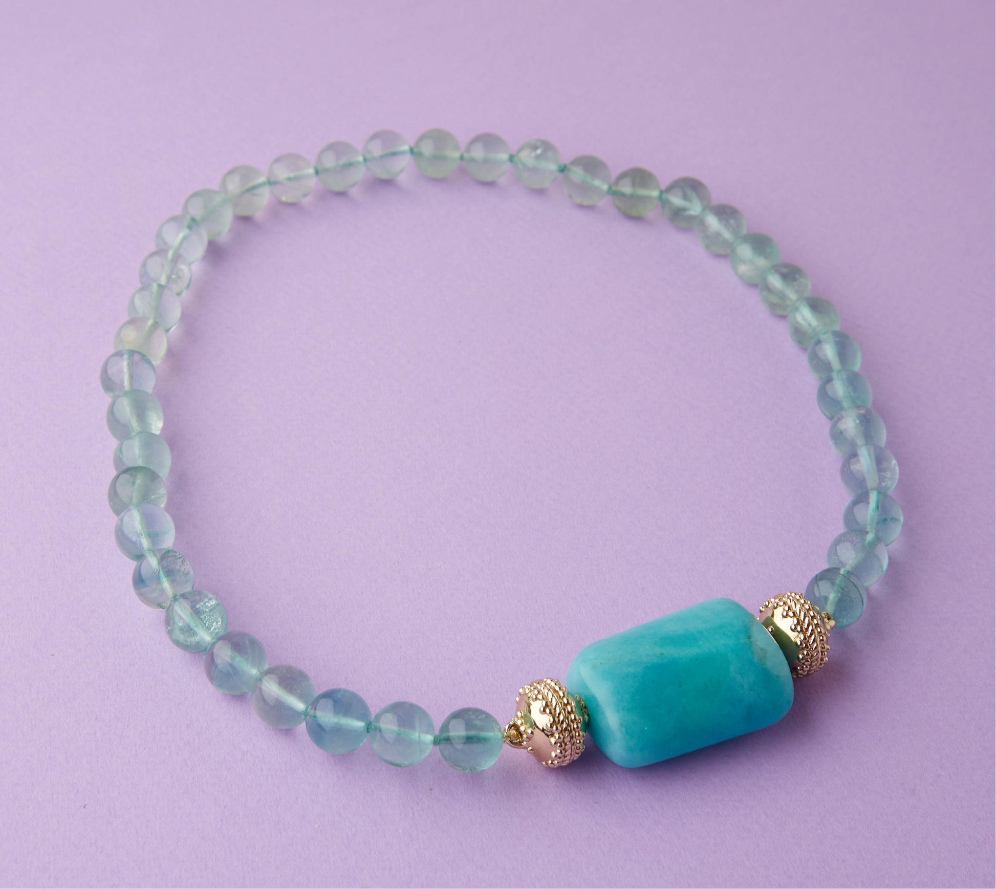 Amazonite Tumbled Matte Stone Centerpiece