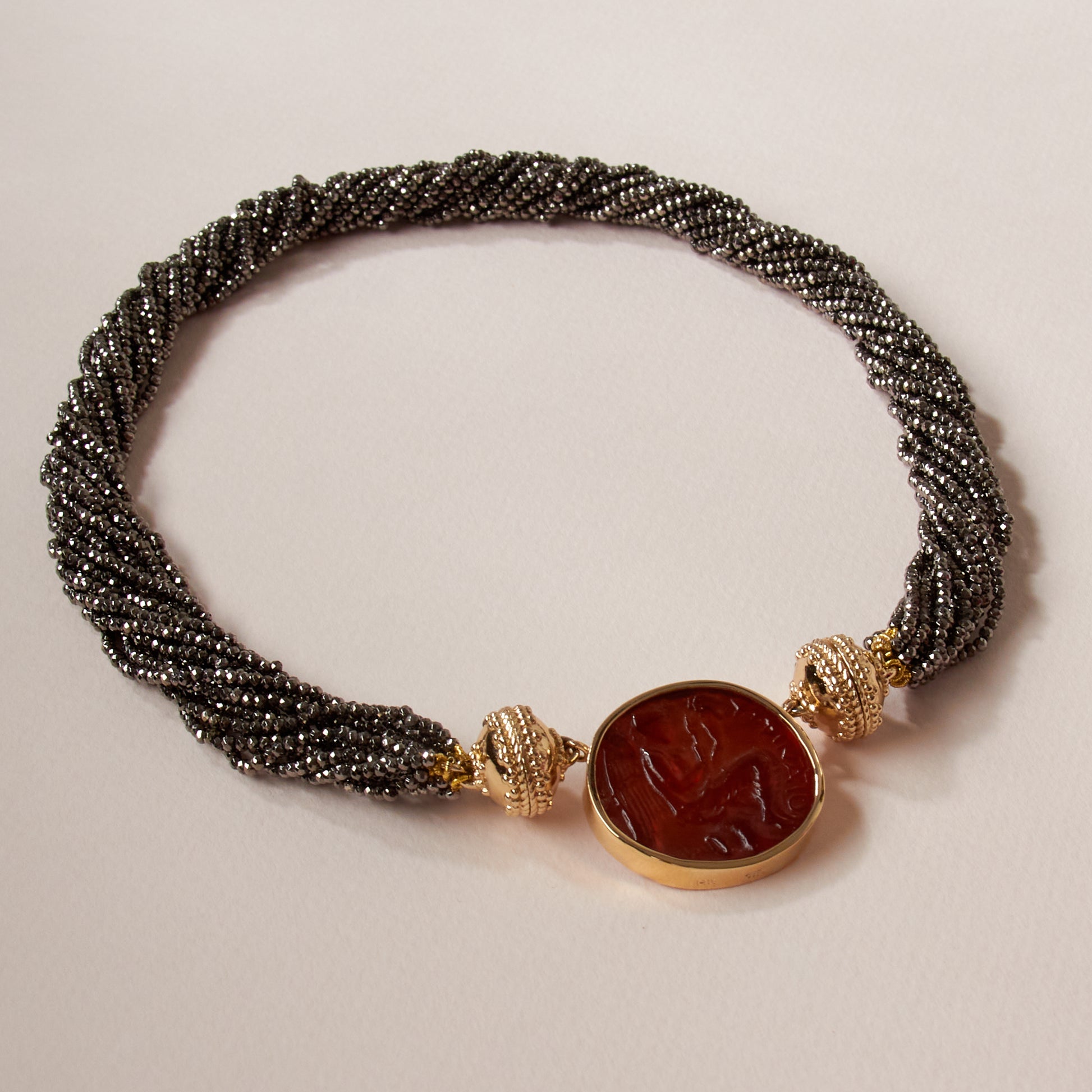Classic Guardian Angel Burnt Topaz Italian Glass