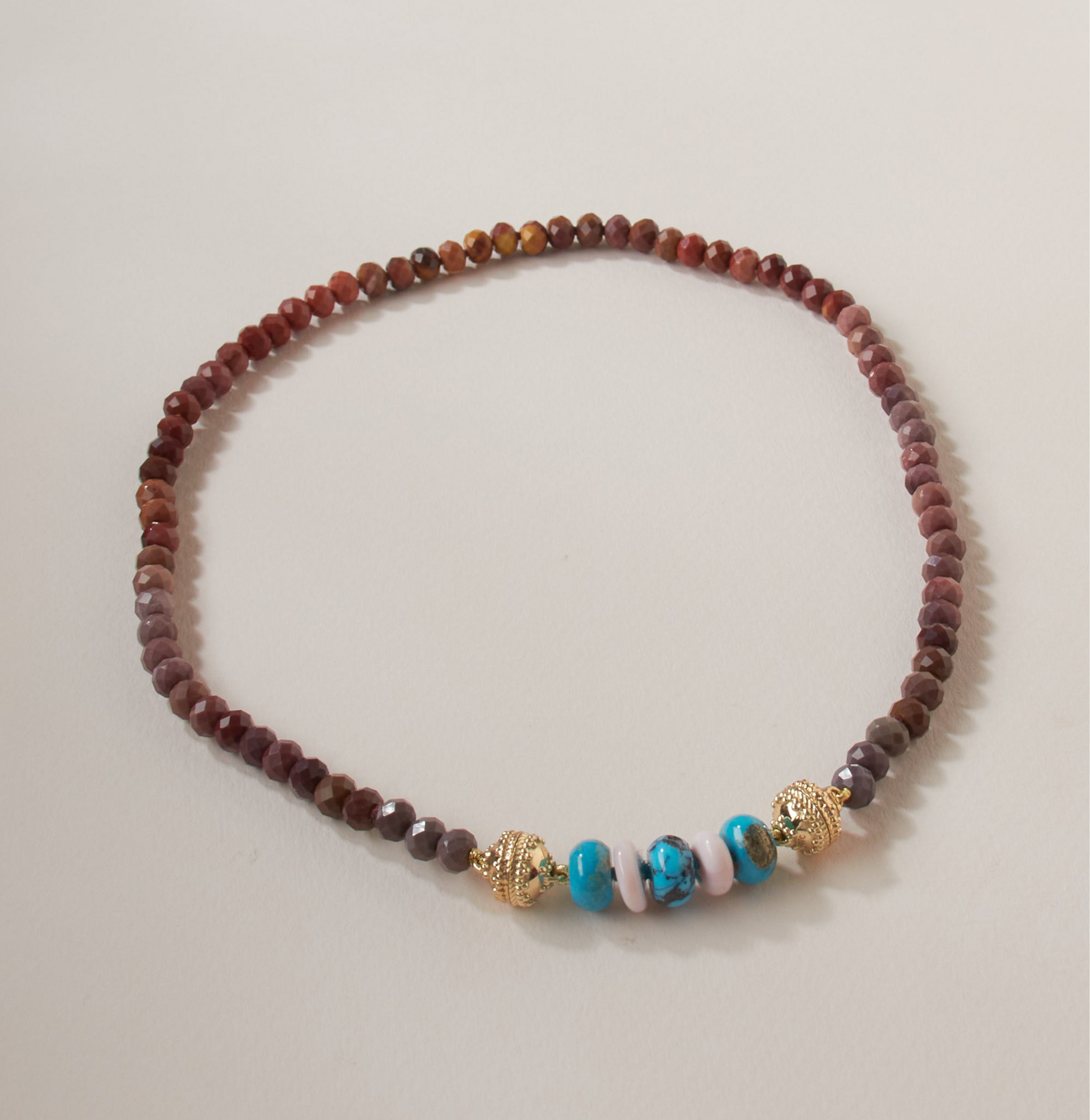 Rust Mookaite Jasper Mini Necklace