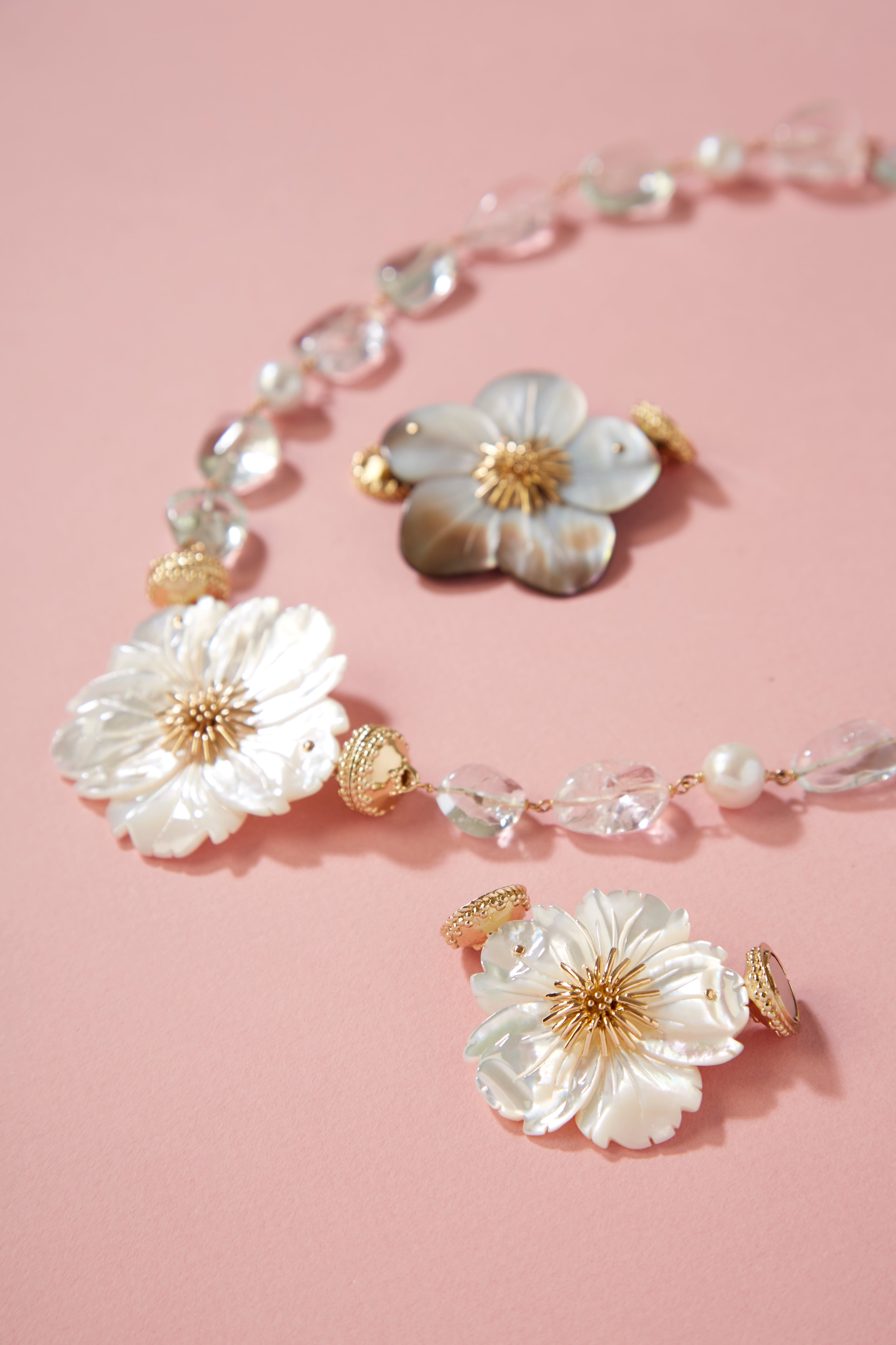Large White Pearl Wildflower Centerpiece
