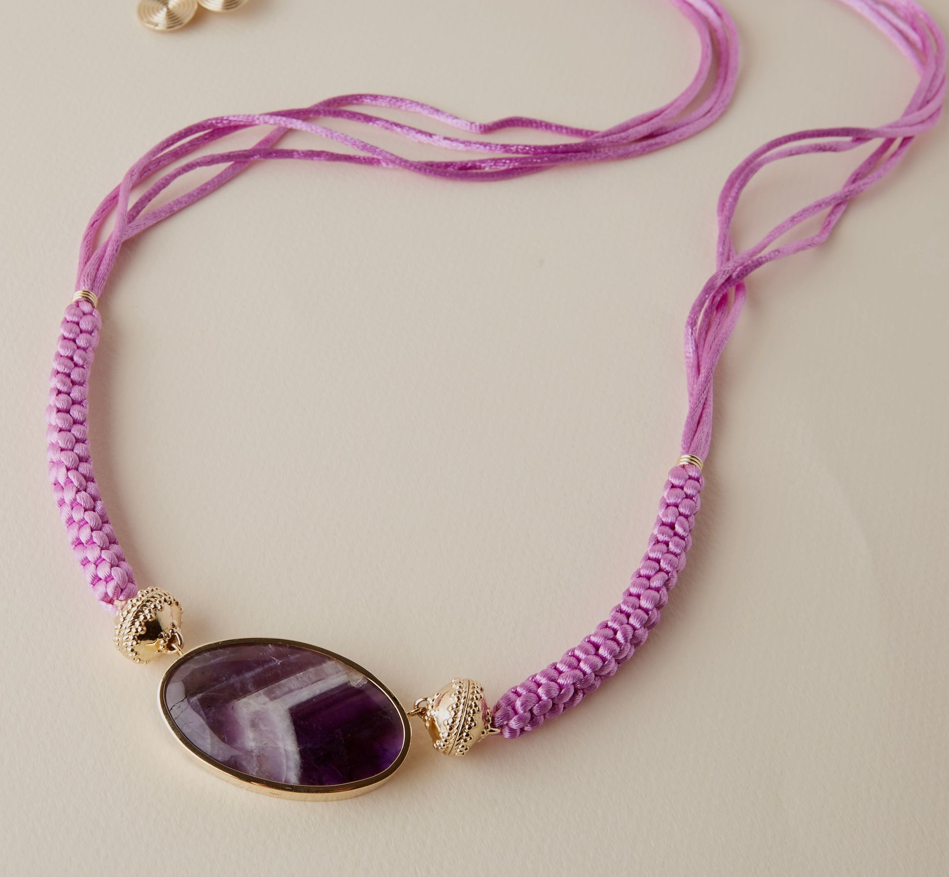 Heritage Petal Lilac Woven Necklace