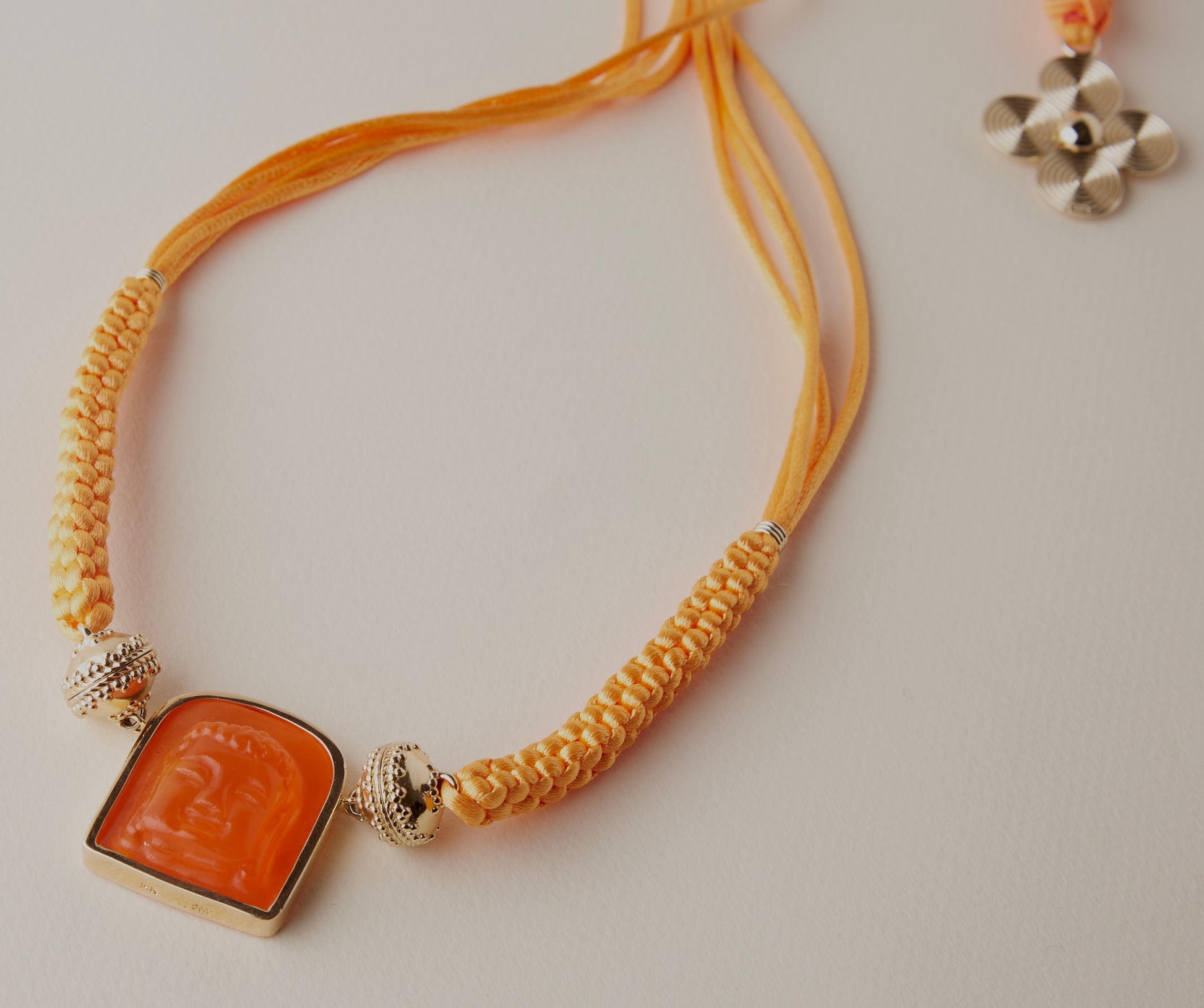 Heritage Petal Tangerine Woven Necklace