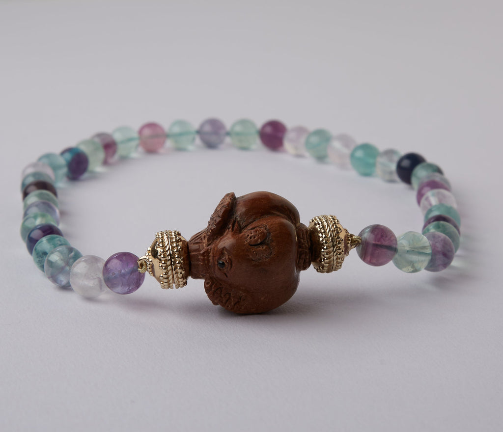 Victoire 10mm Multi-Colored Fluorite Necklace