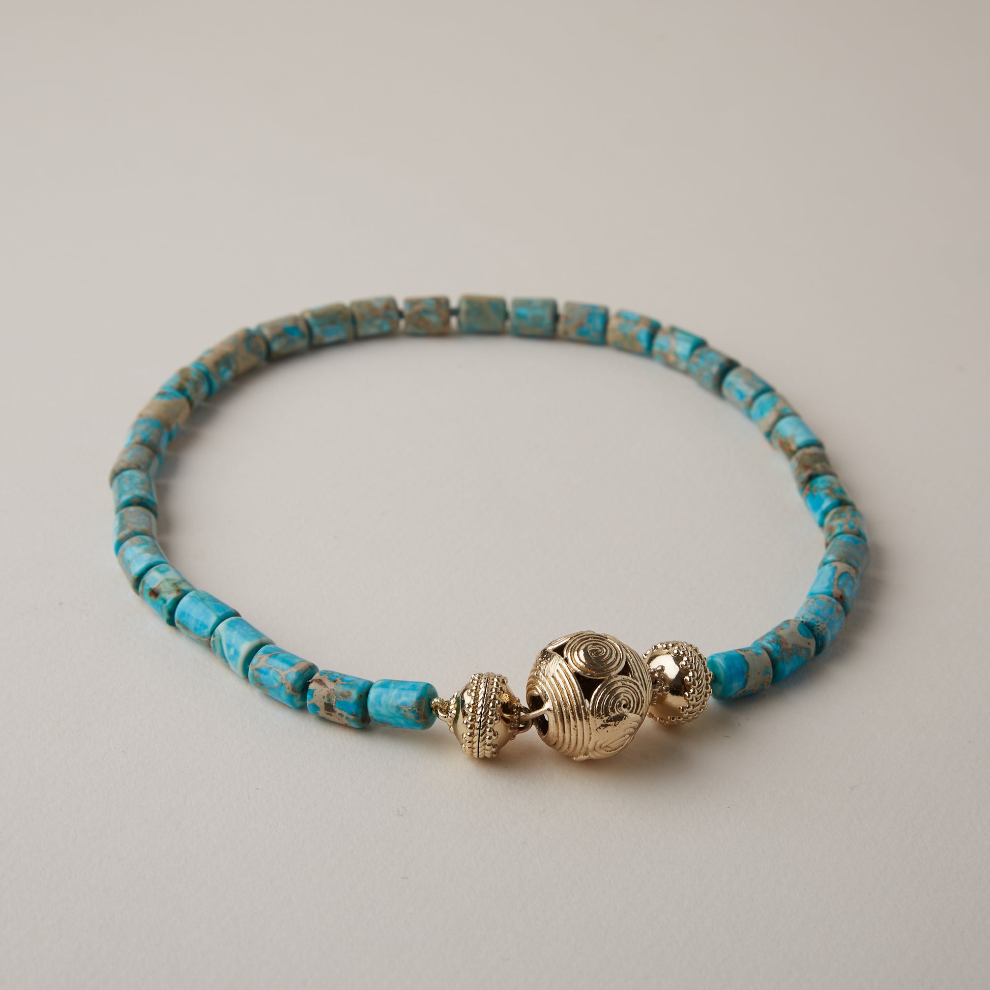 Imperial Jasper 10mm Barrel Necklace