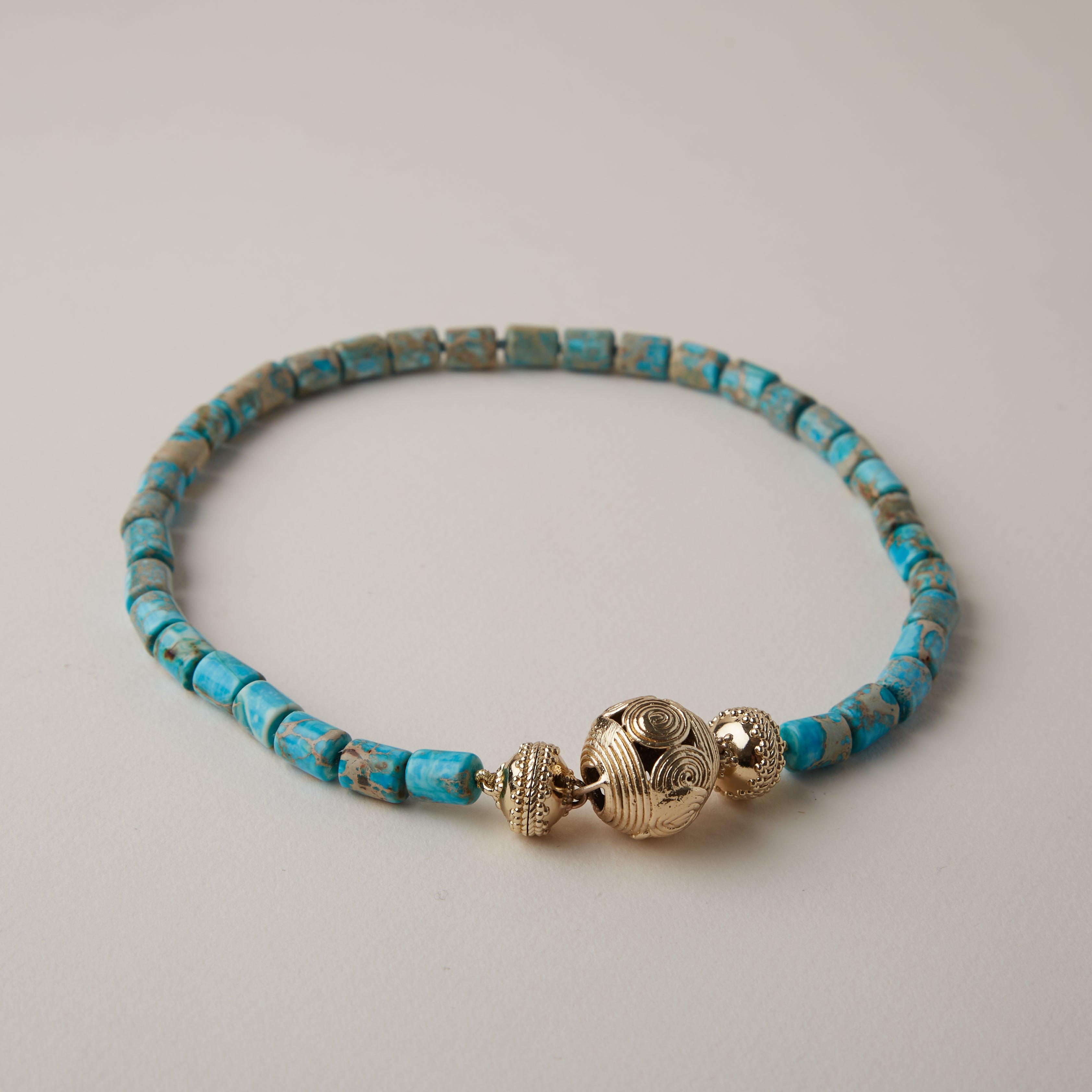 Imperial Jasper 10mm Barrel Necklace