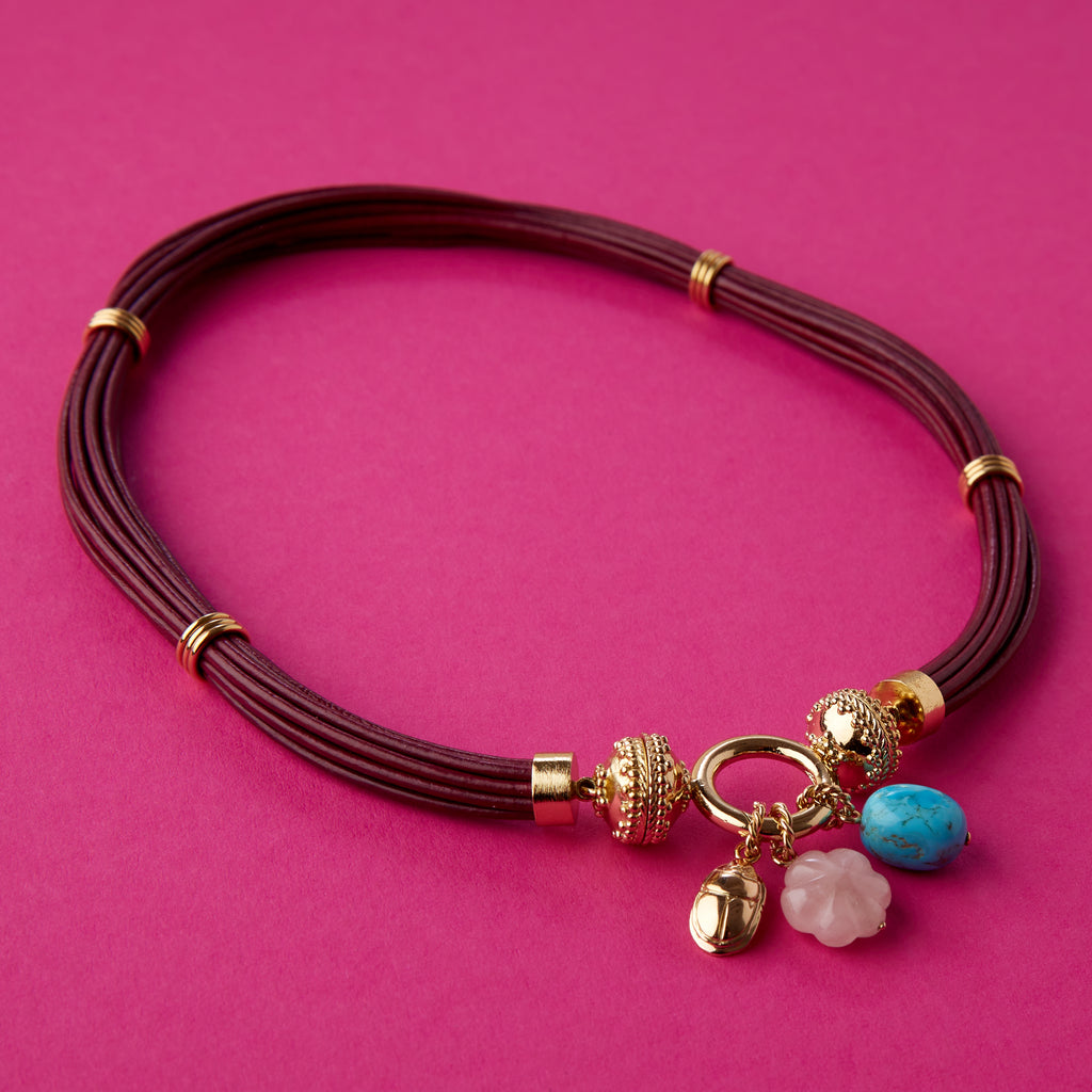 14K Kingman Turquoise Charm